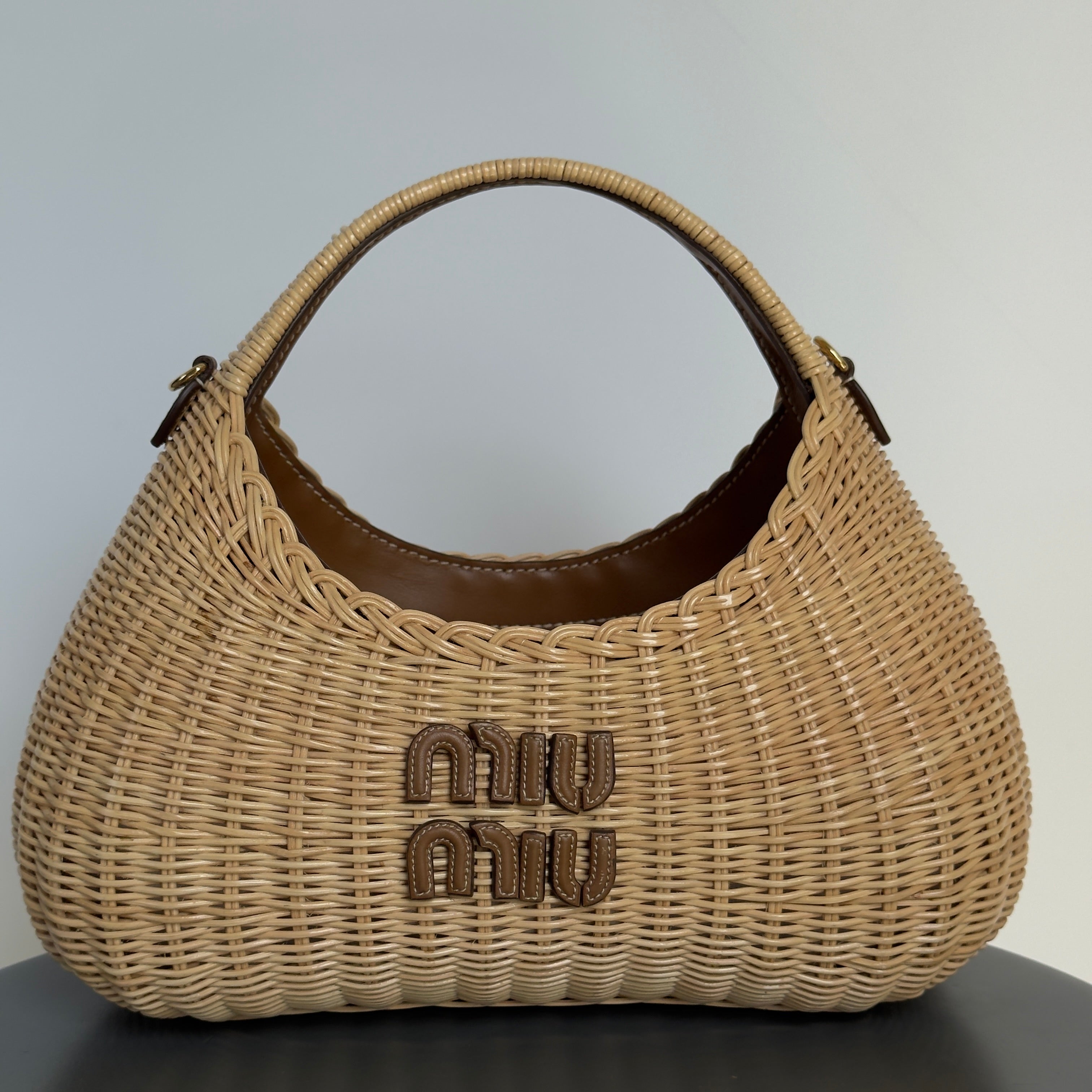 Miu Miu Wander Handbag Wicker - Queen May