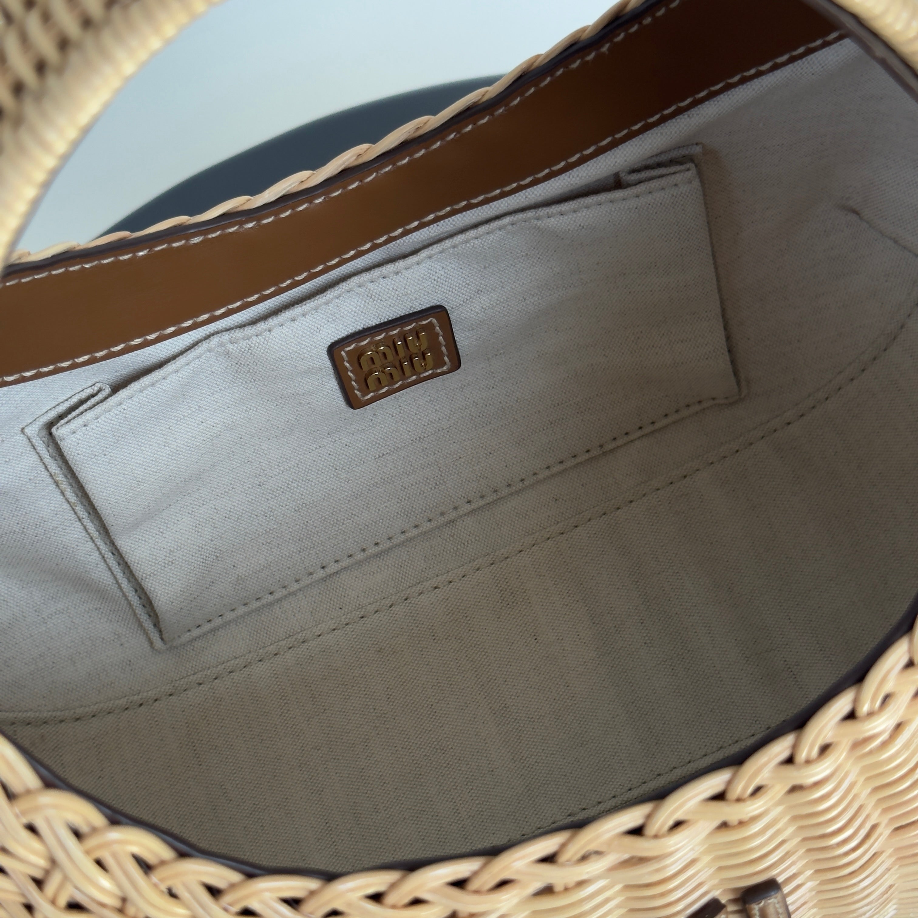 Miu Miu Wander Handbag Wicker - Queen May