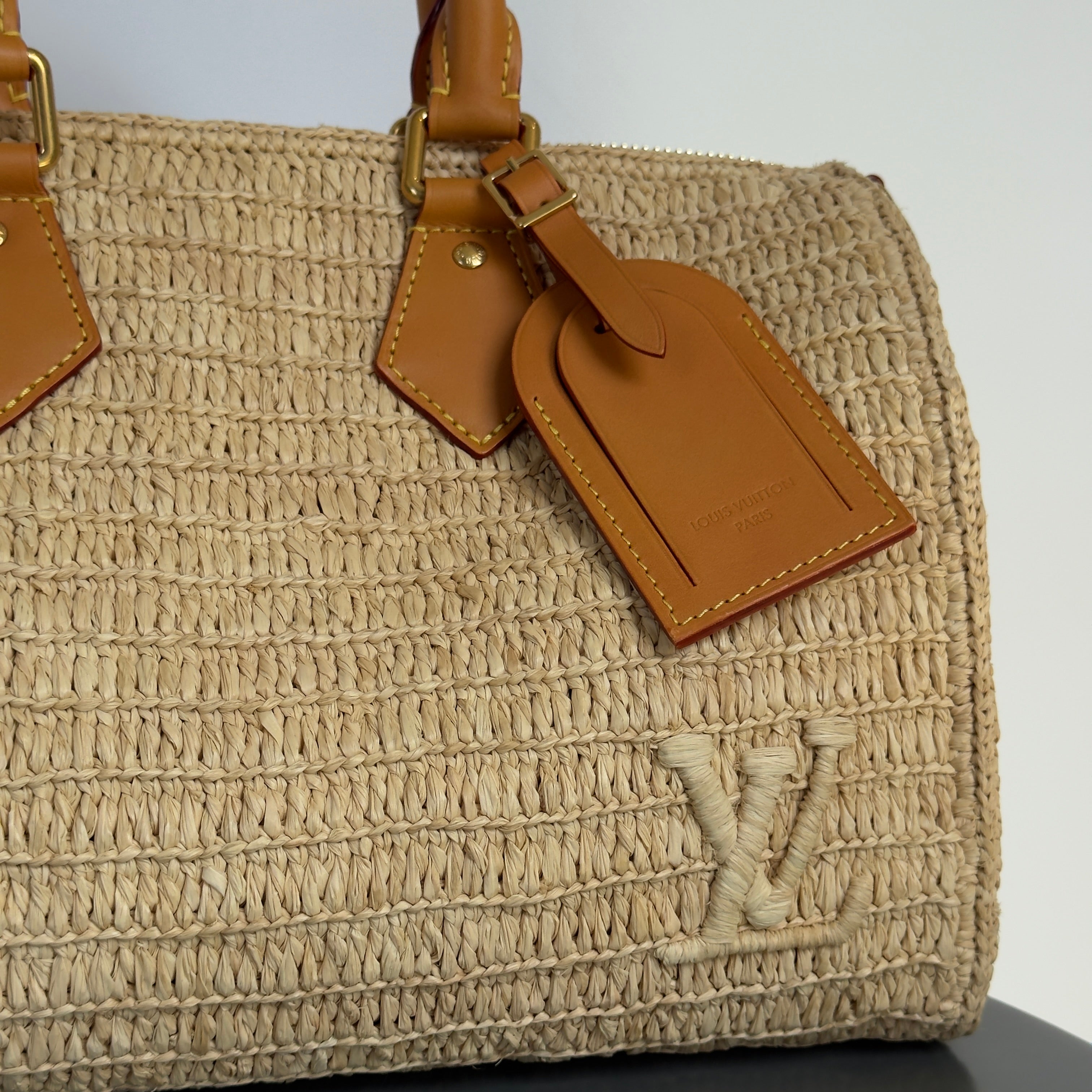 Louis Vuitton Speedy 30 Bandoulière Raffia - Queen May