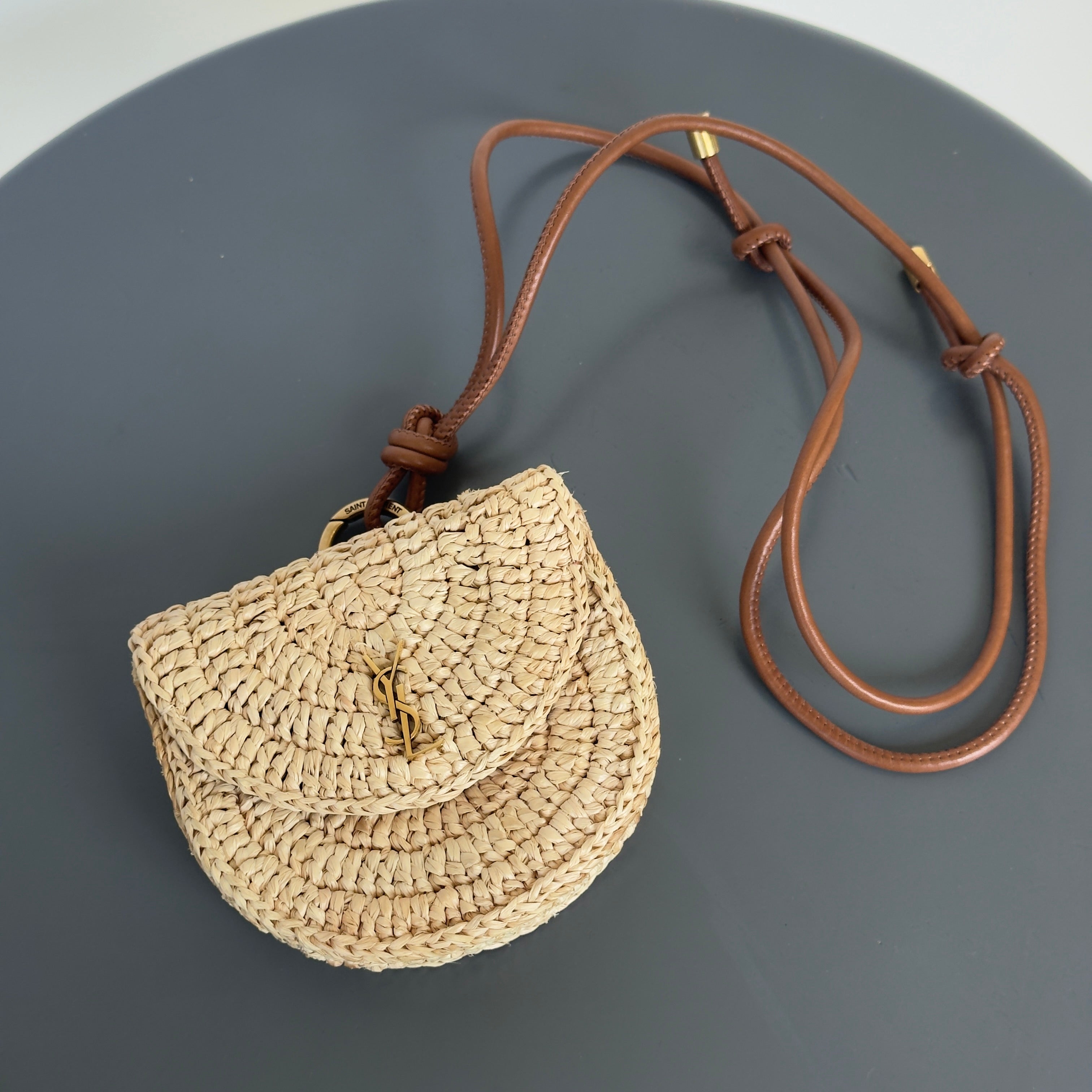 Saint Laurent Raffia Micro Cassandre - Queen May