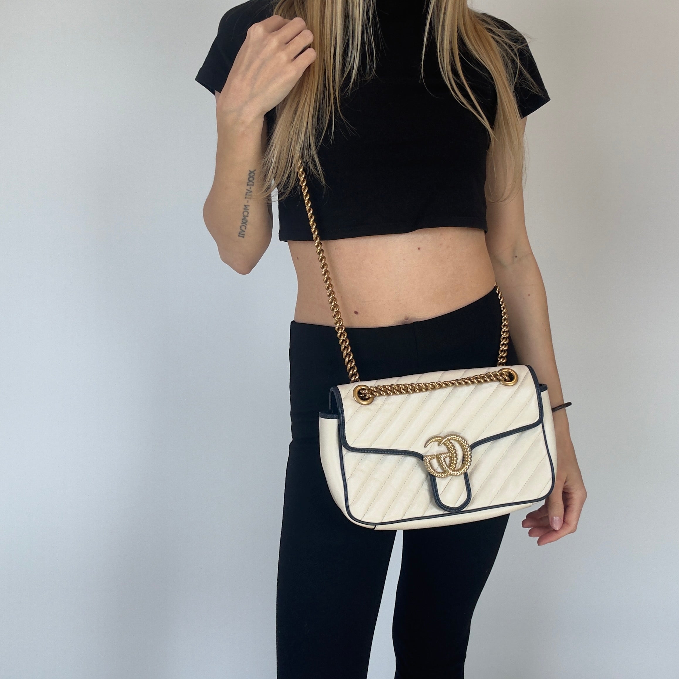Gucci Vintage Effect Marmont - Queen May