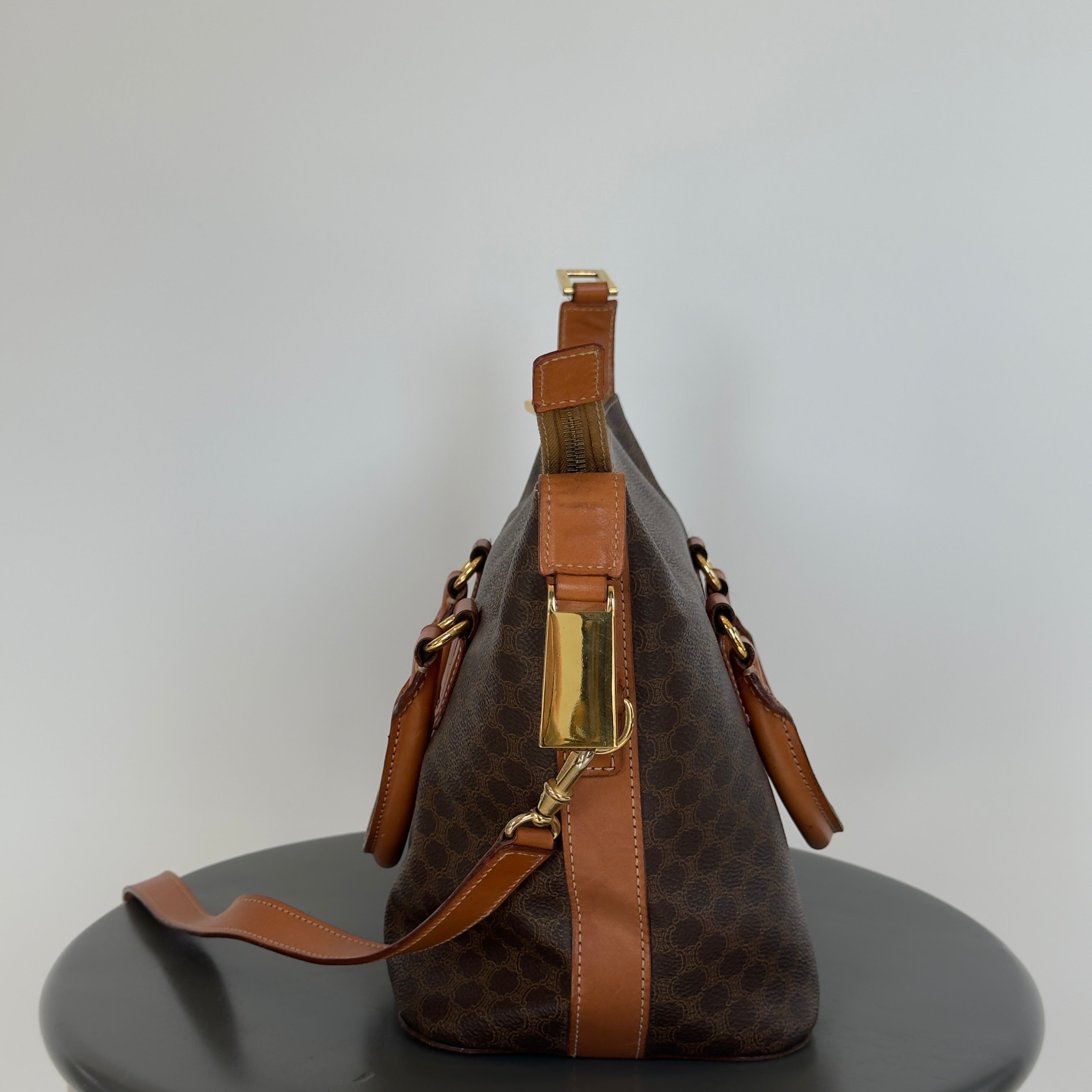 Vintage Celine Macadam Top Handle Strap Bag - Queen May