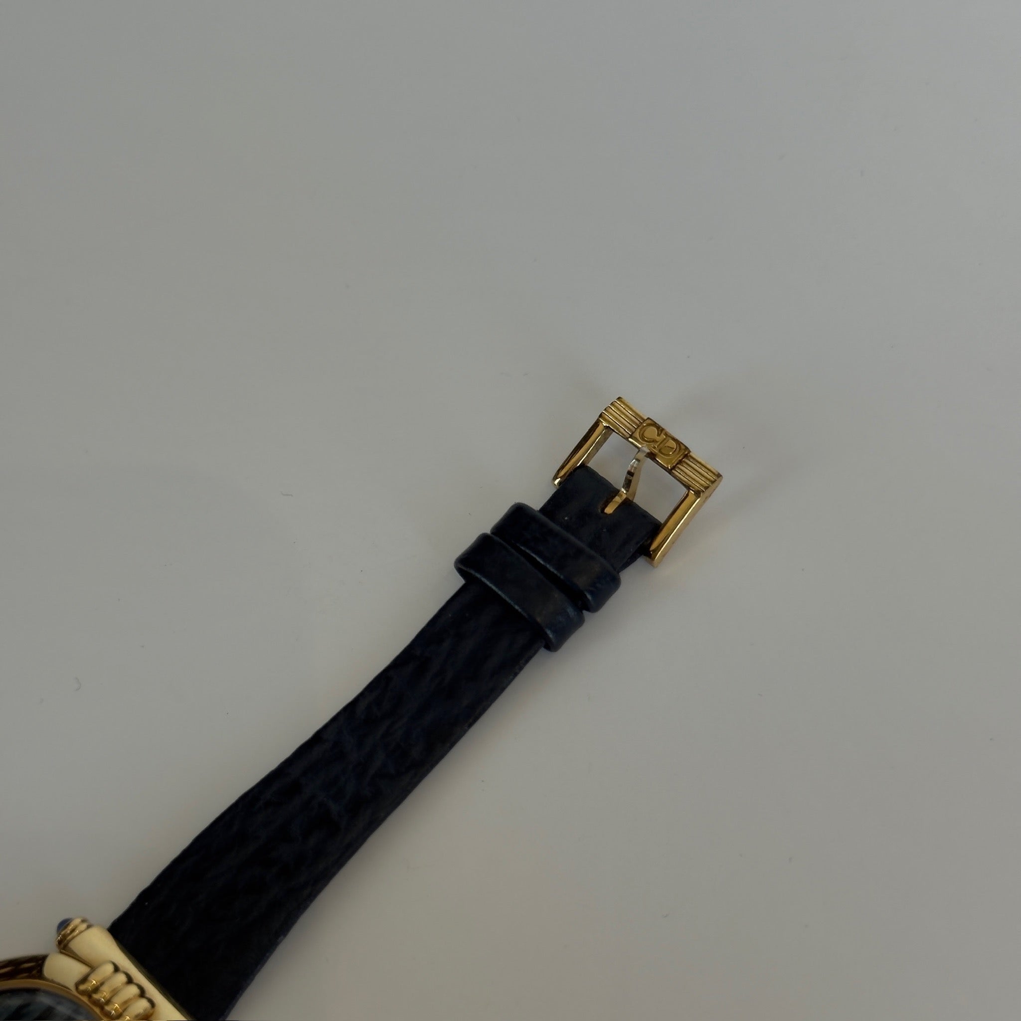 Dior Navy Octagonal Glass Case Watch - Queen May