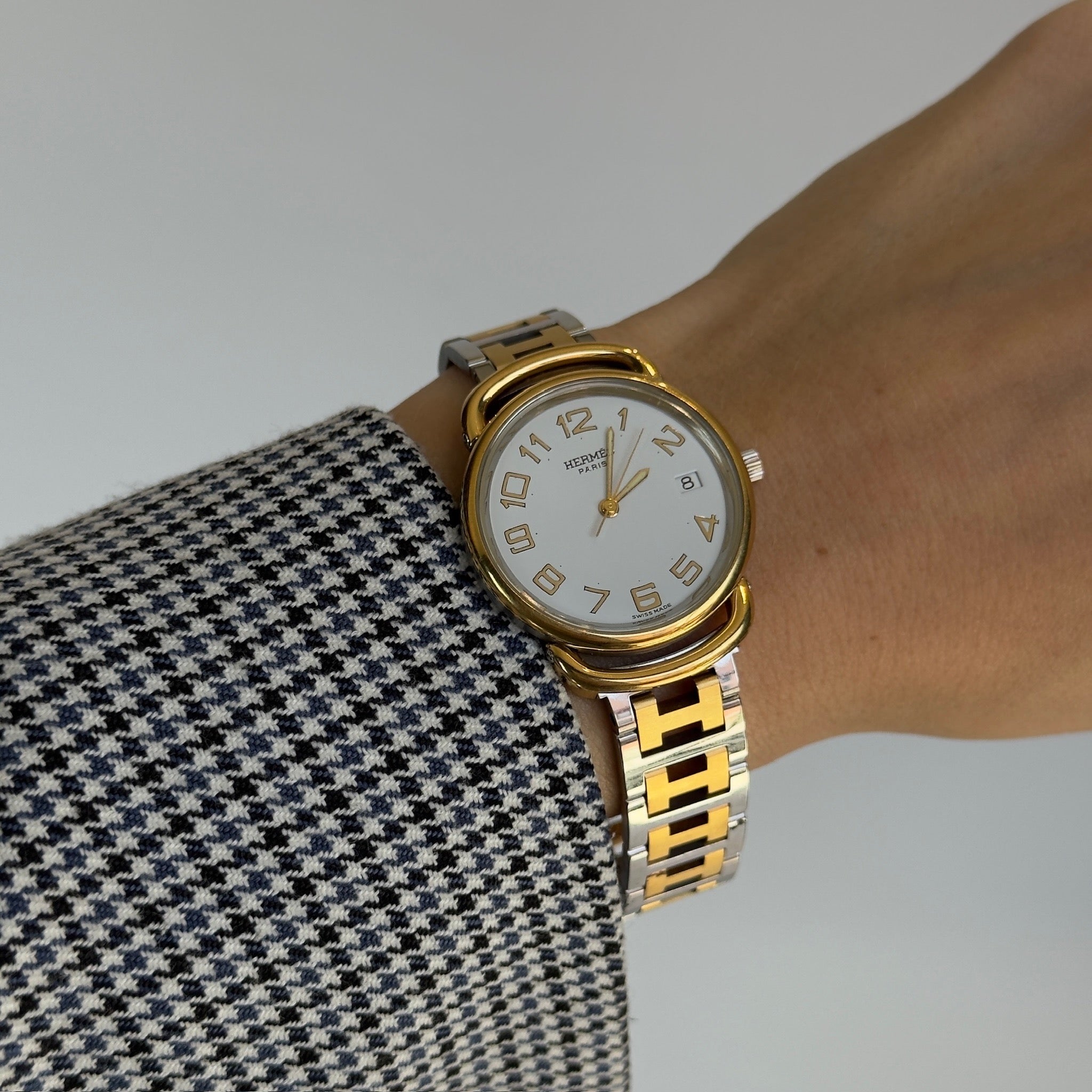 Hermes Pullman Watch Two-Tone - Queen May