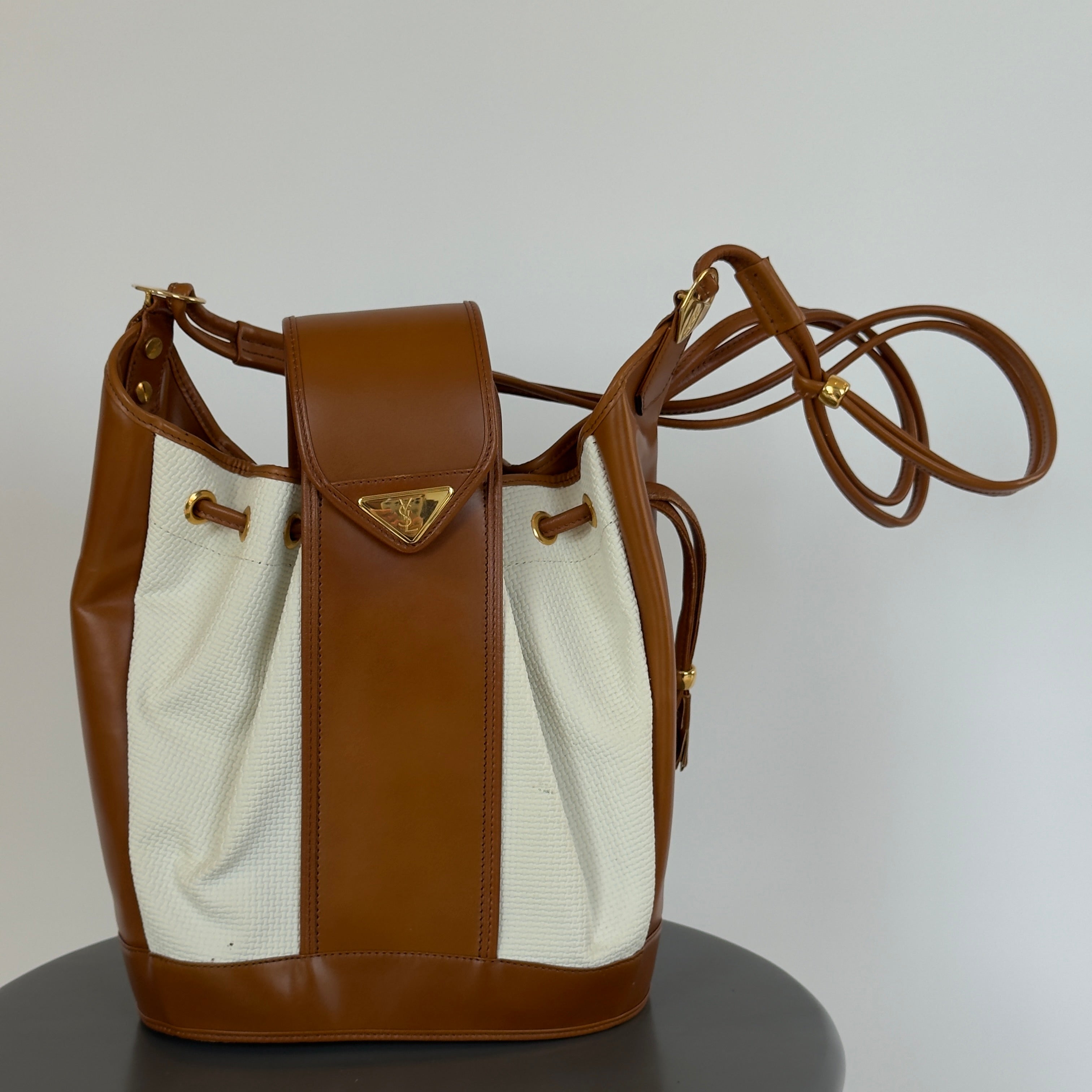 Vintage Yves Saint Laurent Bucket Bag With Pouch - Queen May