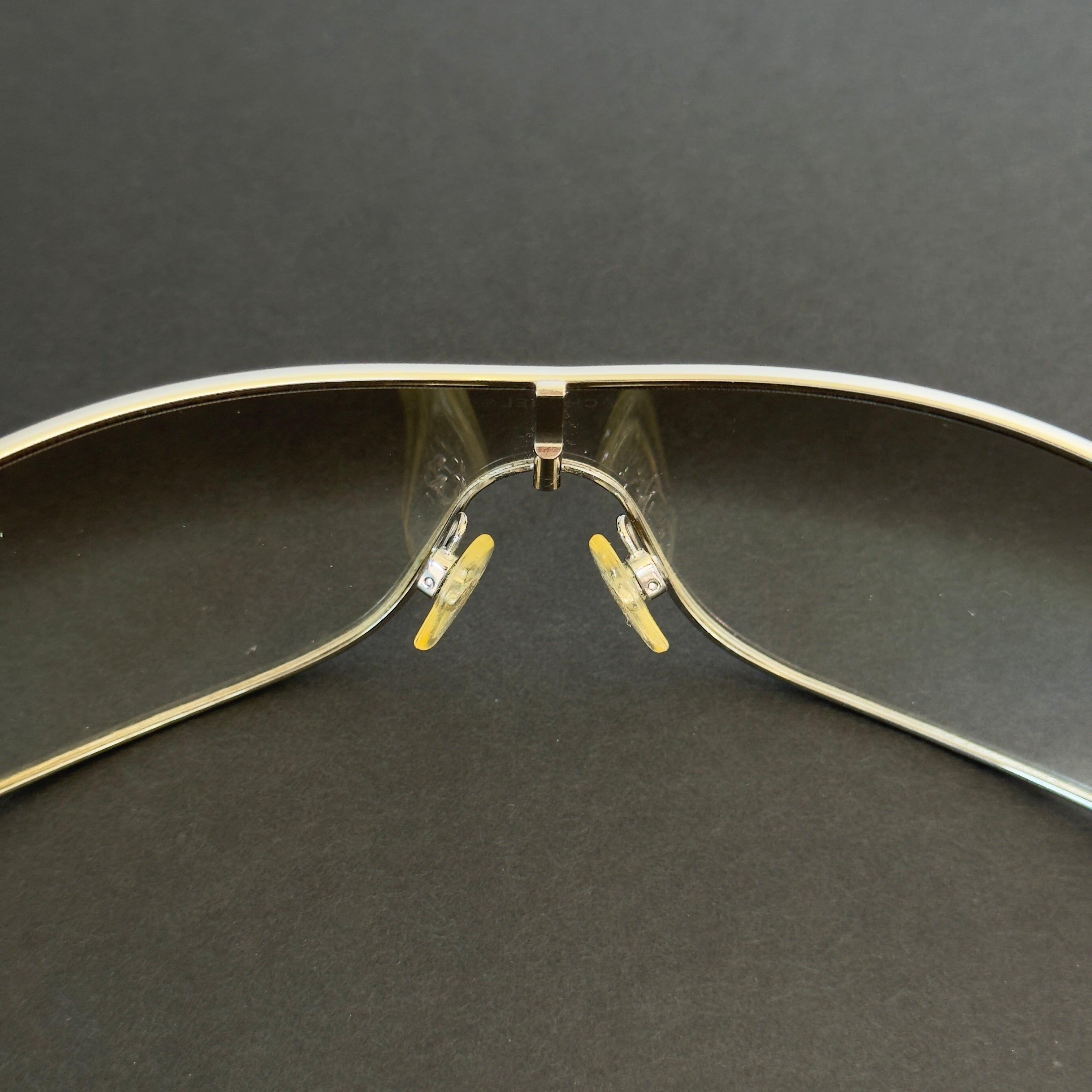 Chanel 2000s Swarowski CC Logo Shield Sunglasses - Queen May
