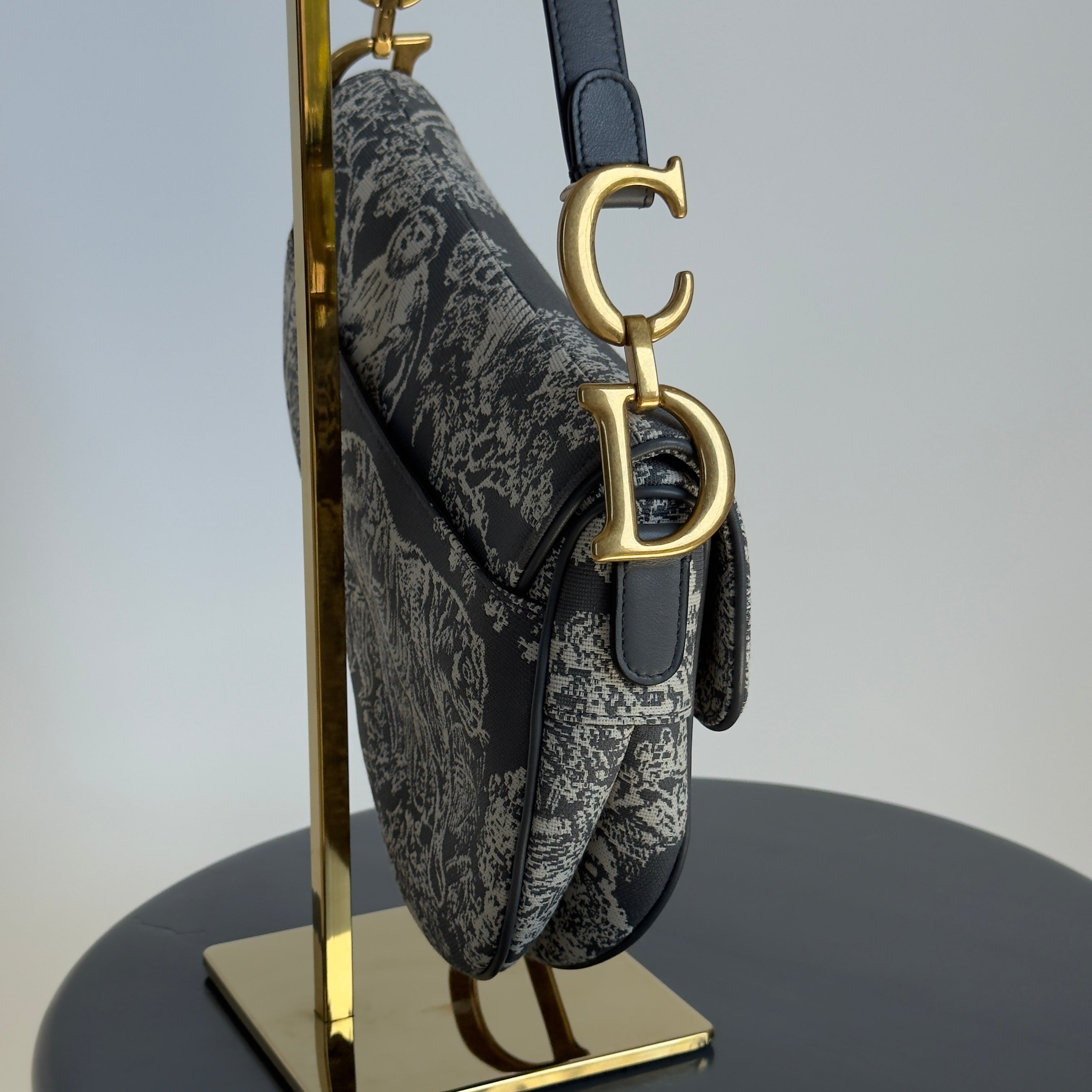 Christian Dior Canvas Embroidered Saddle Bag - Queen May