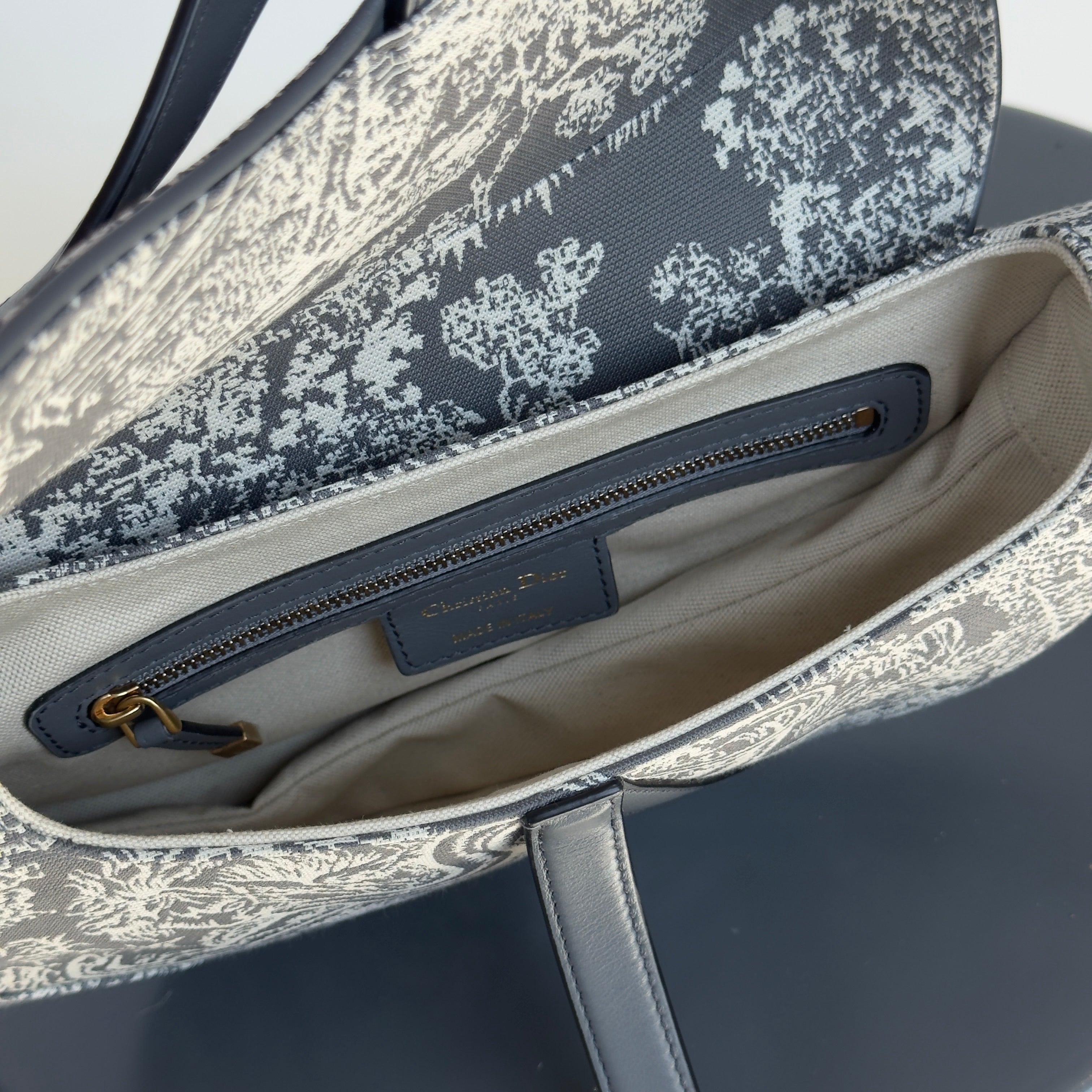 Christian Dior Canvas Embroidered Saddle Bag - Queen May