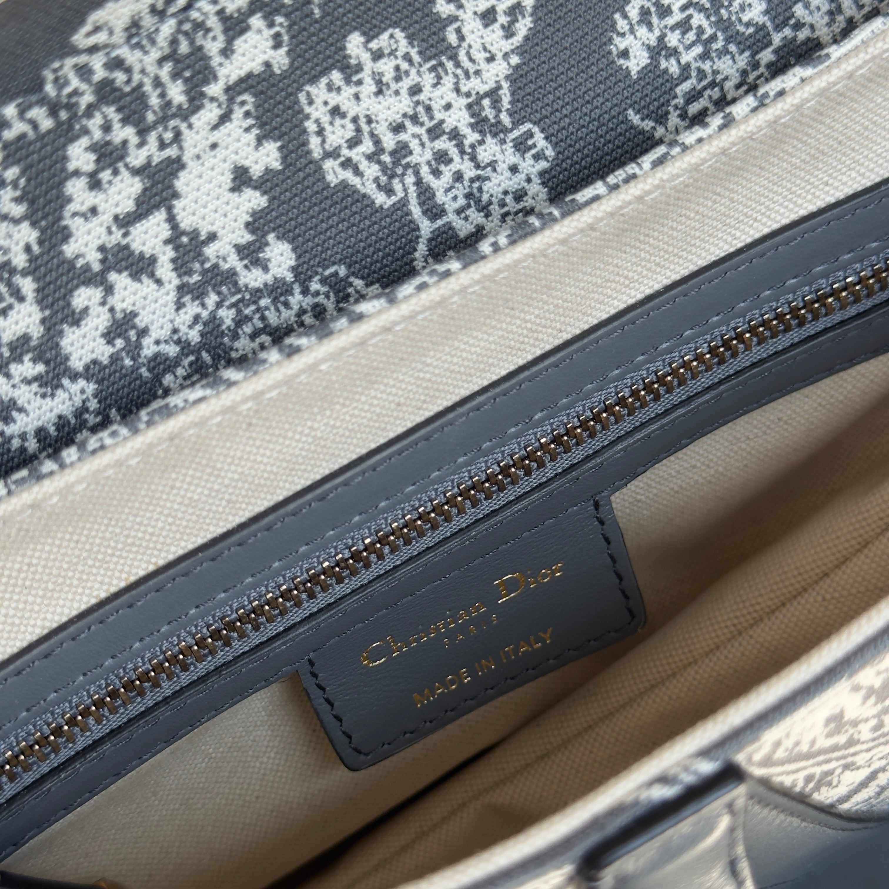 Christian Dior Canvas Embroidered Saddle Bag - Queen May