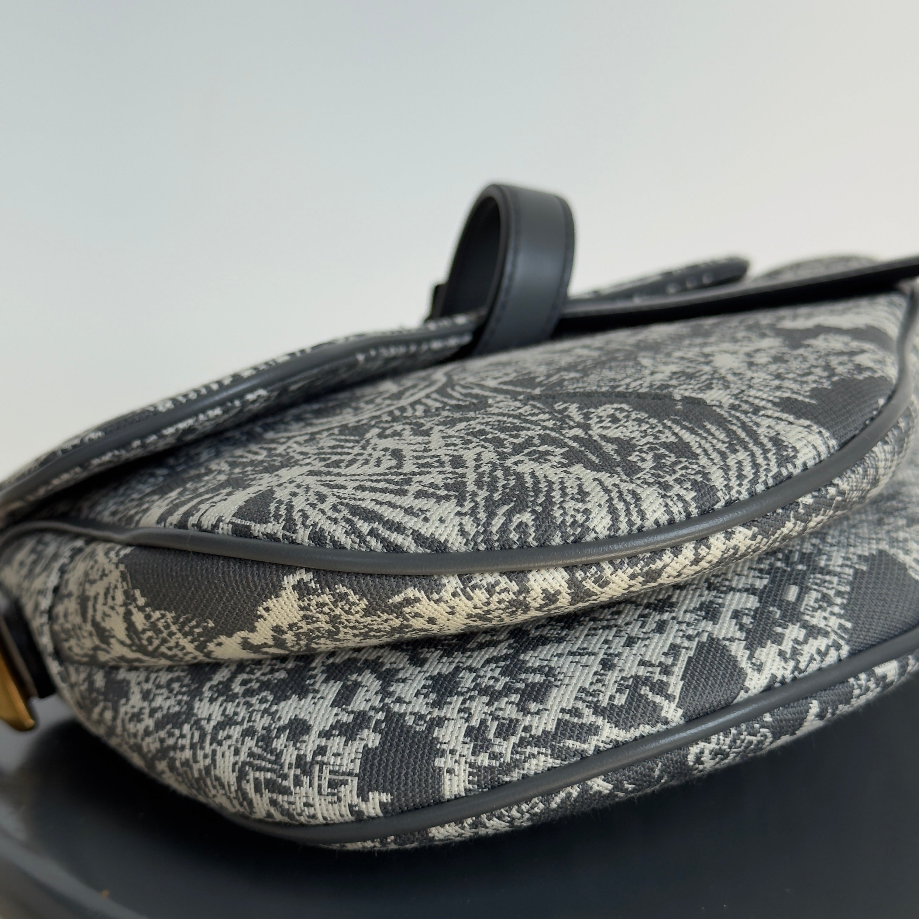 Christian Dior Canvas Embroidered Saddle Bag - Queen May