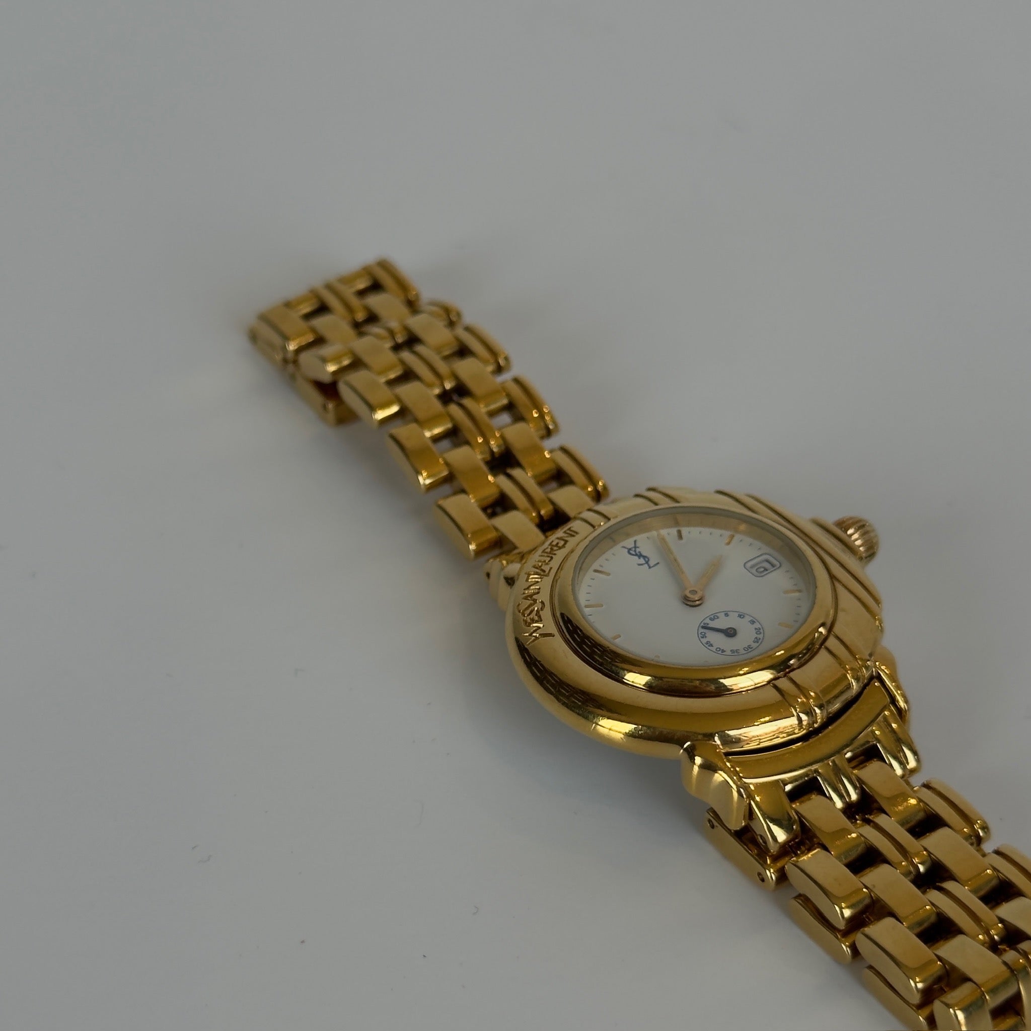 Yves Saint Laurent Small Seconds White Dial Watch - Queen May