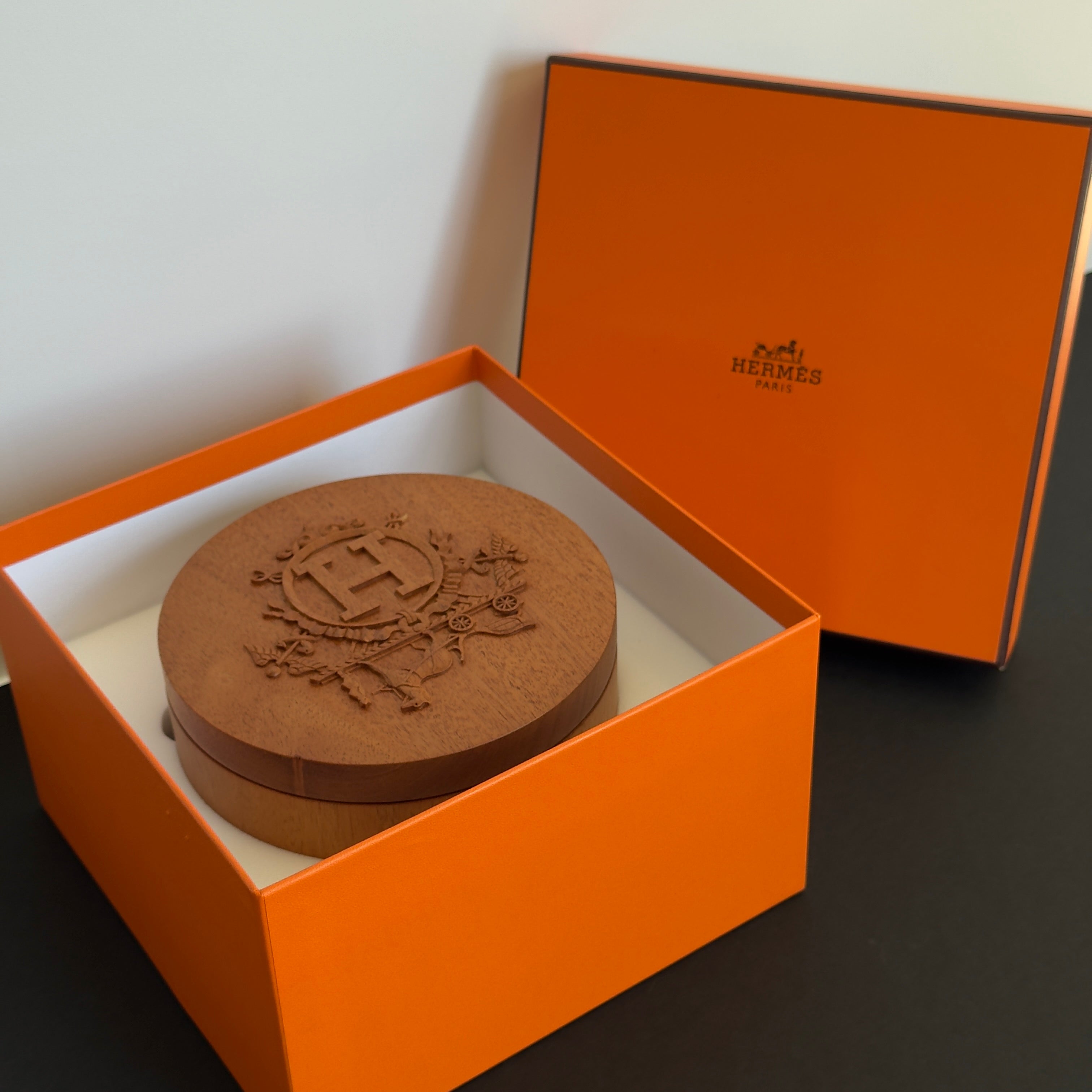 Hermes Ex-Libris Mahogany Twilly Box - Queen May