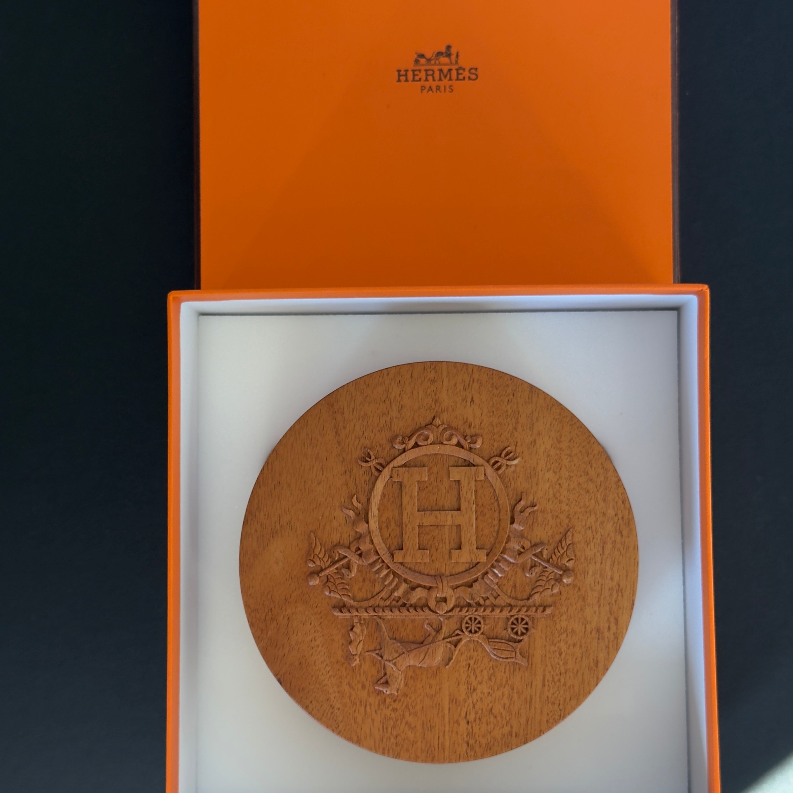 Hermes Ex-Libris Mahogany Twilly Box - Queen May