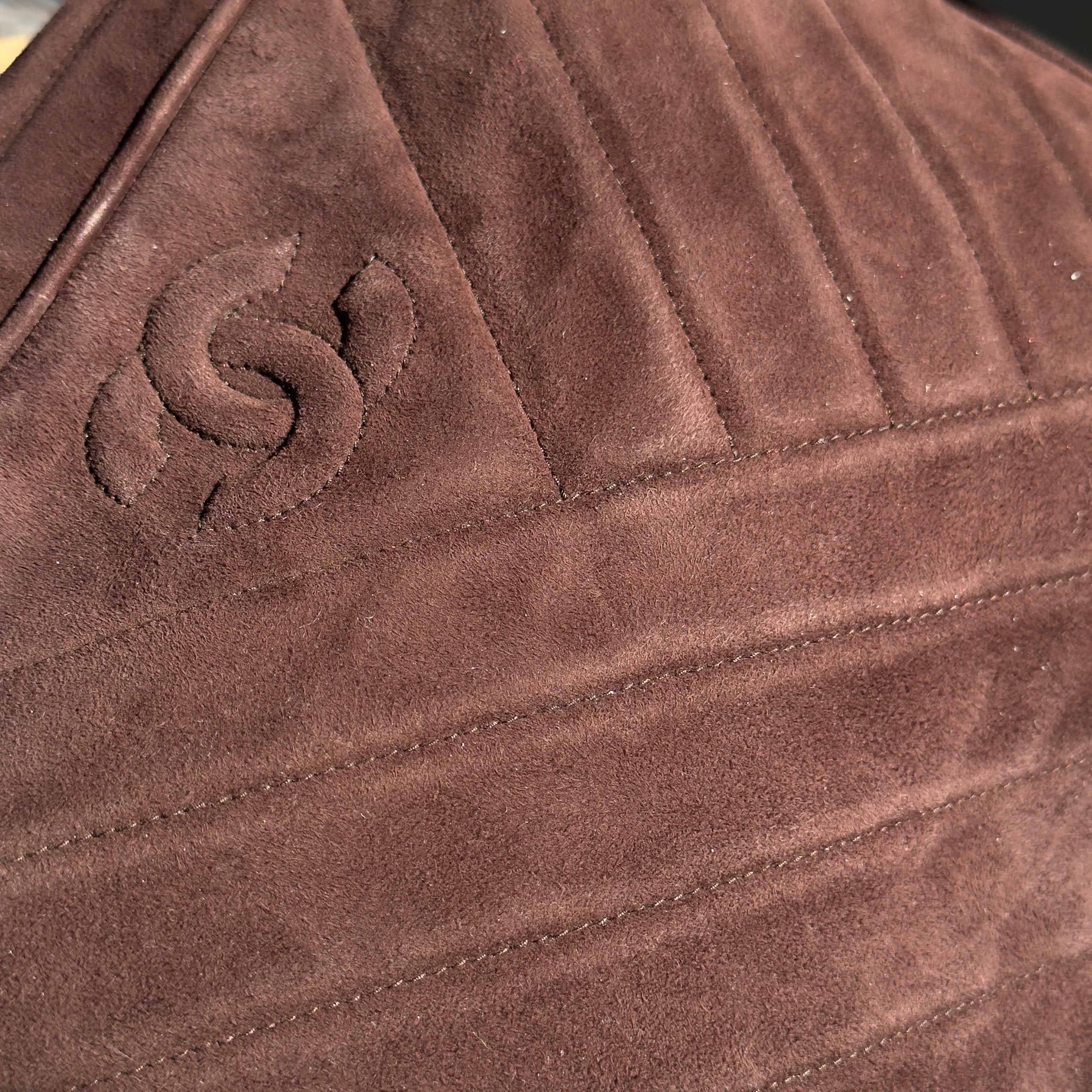 Chanel Brown Suede Camera Bag - Queen May