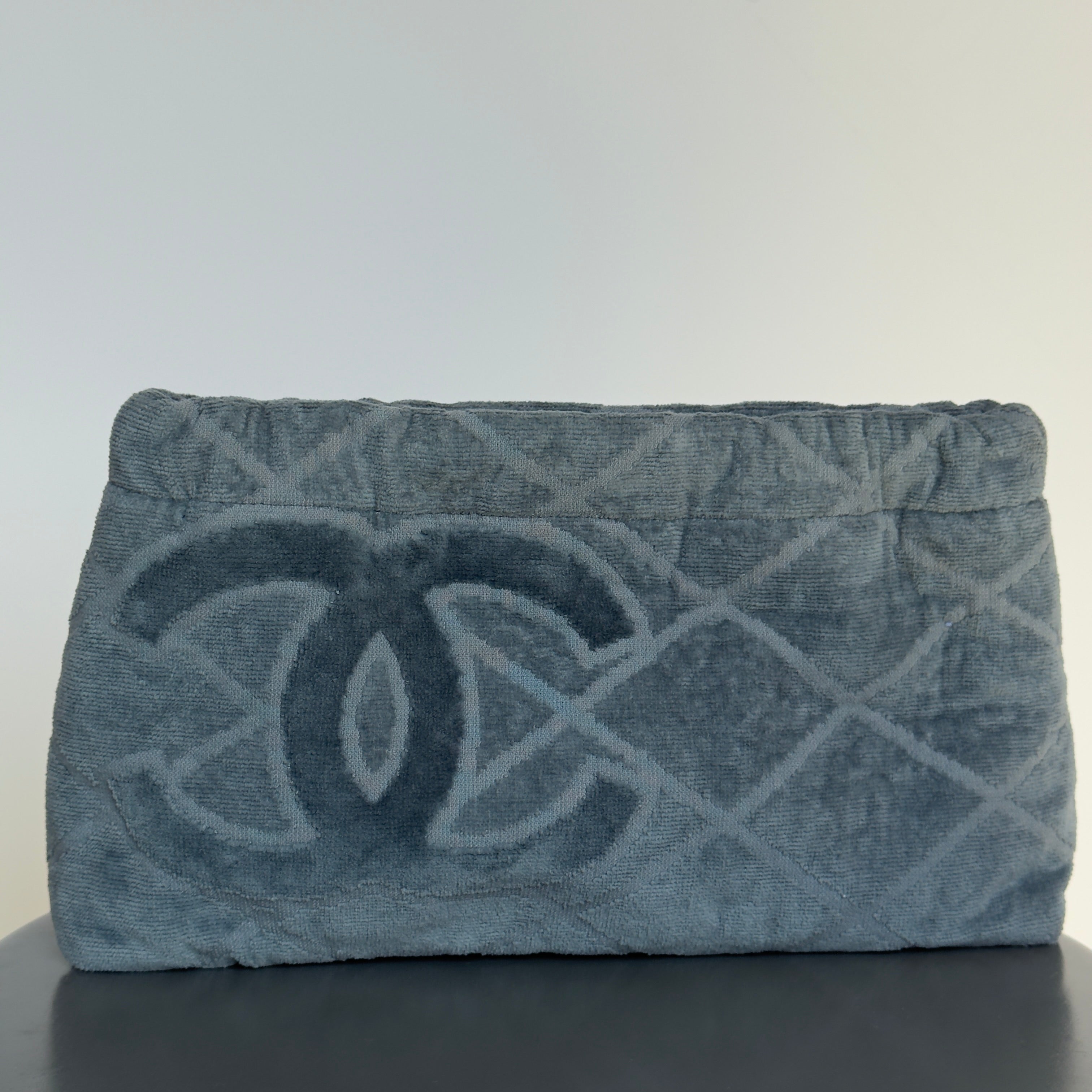 Lady Cuir x Queen May Saint Tropez Towel Clutch Blue Grey - Queen May