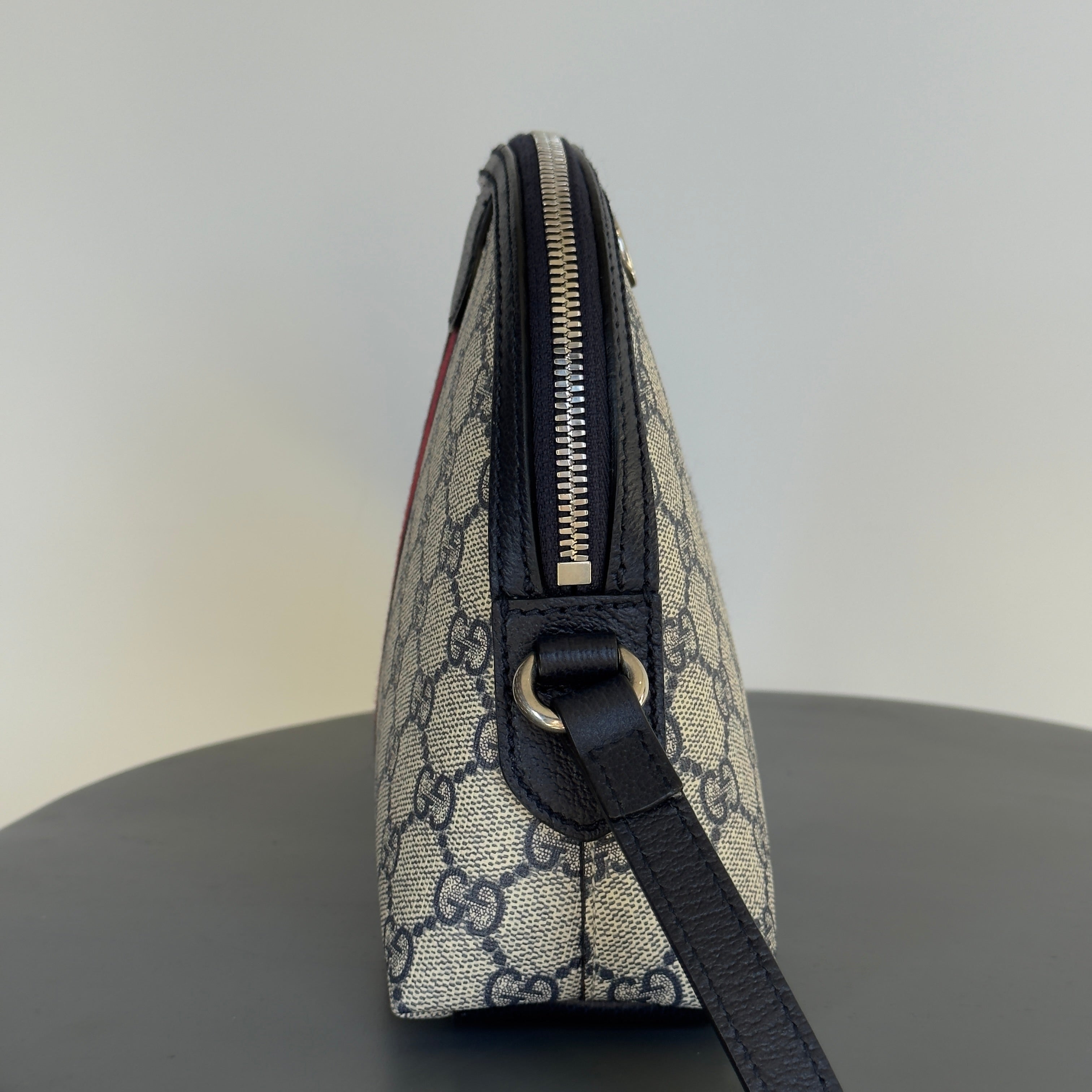 Gucci GG Supreme Monogram Dollar Ophidia Dome Bag Navy - Queen May