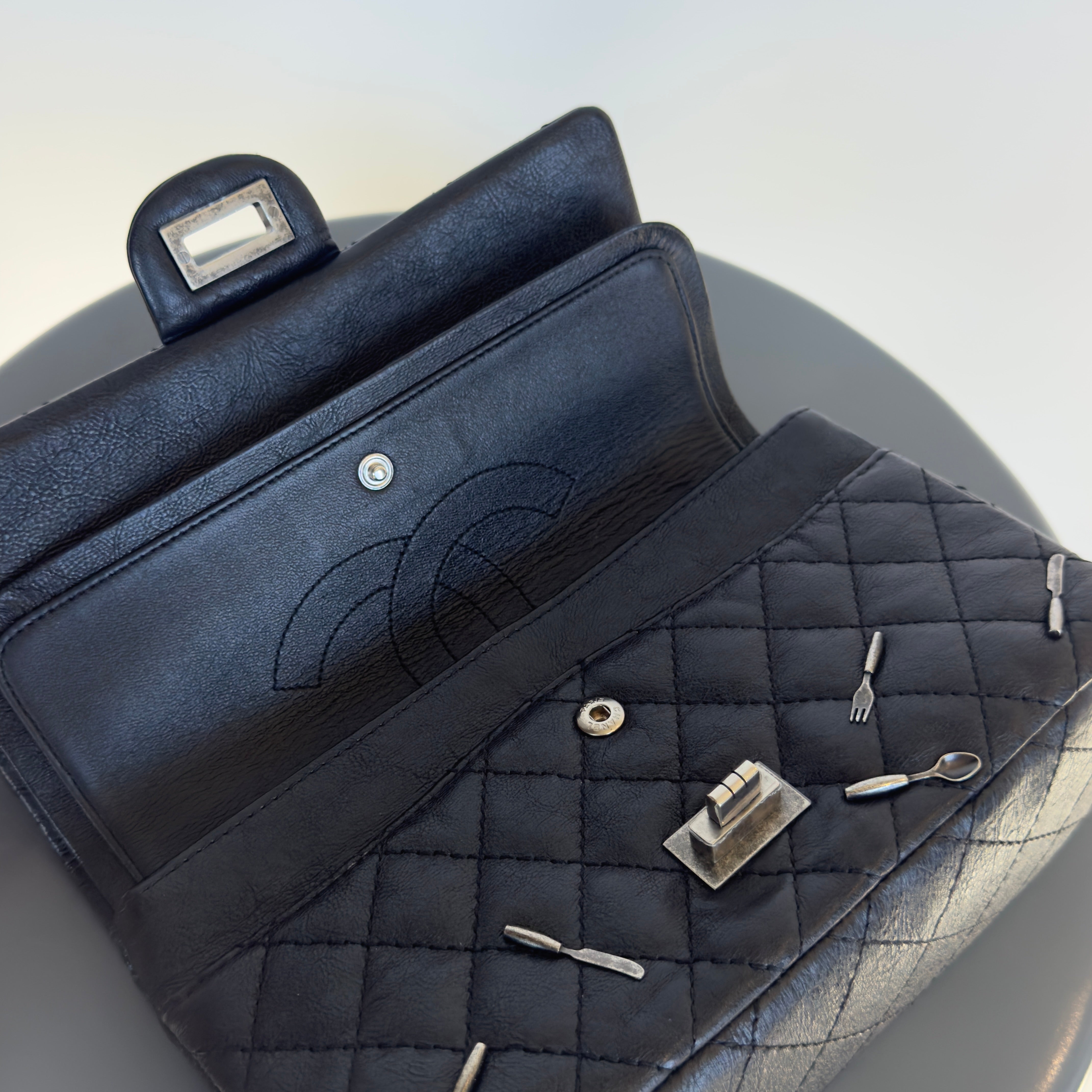 Ultra Rare Limited Edition Chanel 2015 Calfskin Brasserie Charms 2.55 Reissue Flap Bag