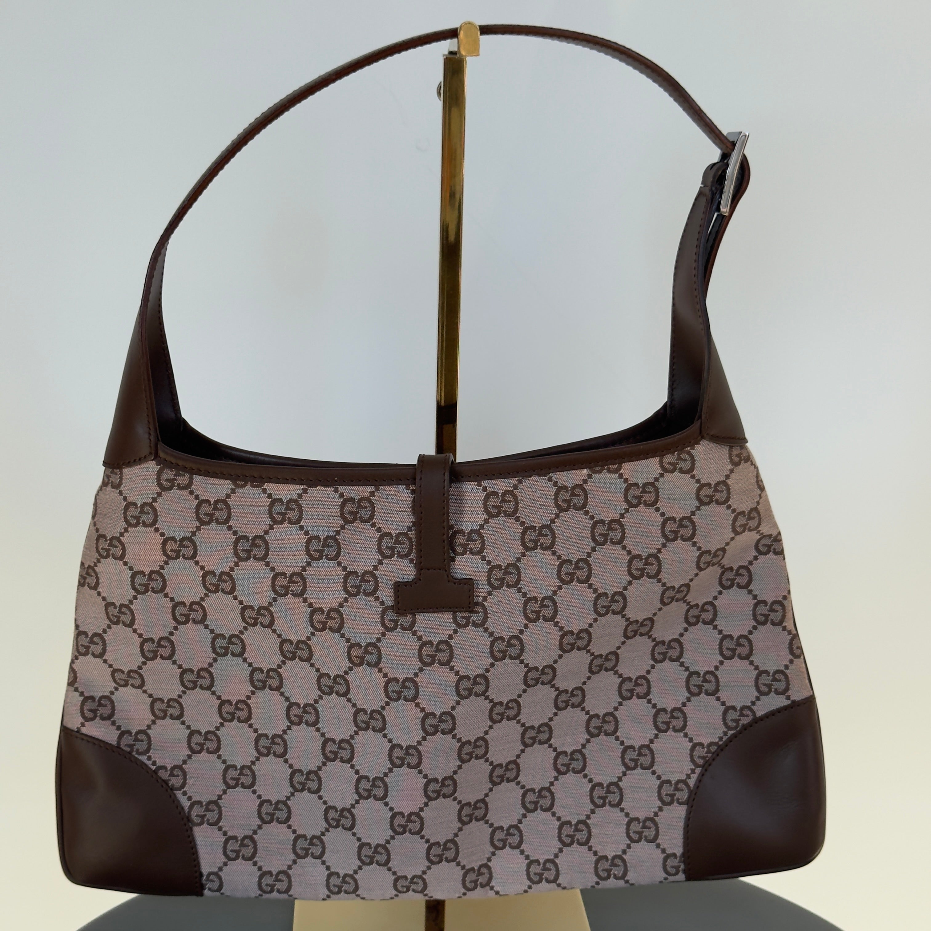 Vintage Gucci Jackie Canvas Shoulder Bag - Queen May