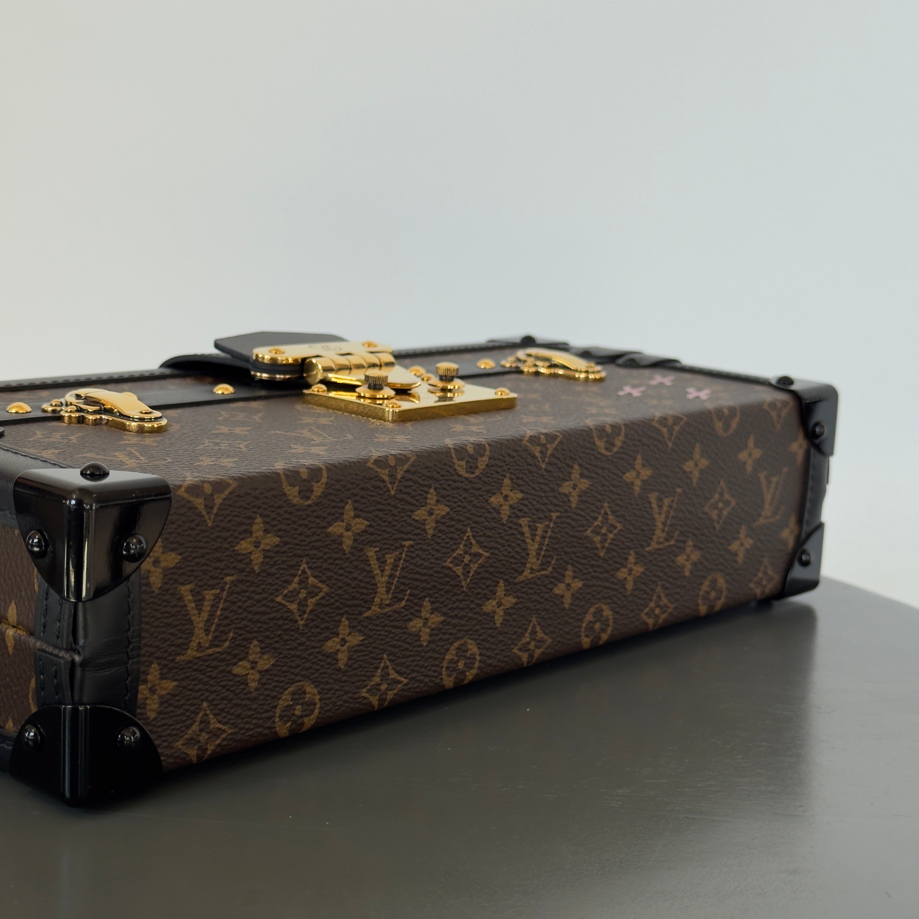 Louis Vuitton Limited Edition Runway Monogram Canvas Petite Malle East West Gold Hardware 2022 - Queen May