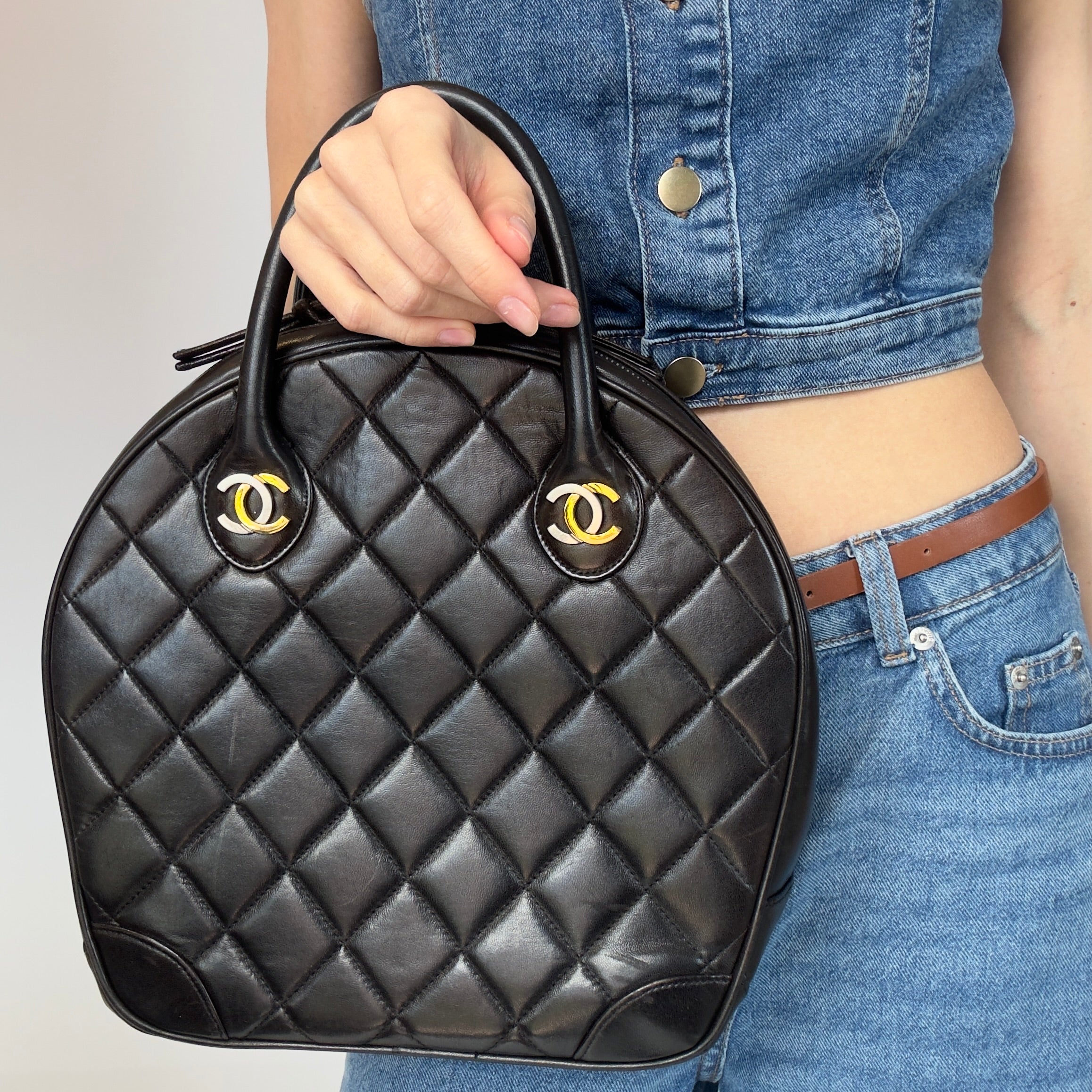 Chanel Quilted Lambskin Paris Limited Bowler Small - Queen May