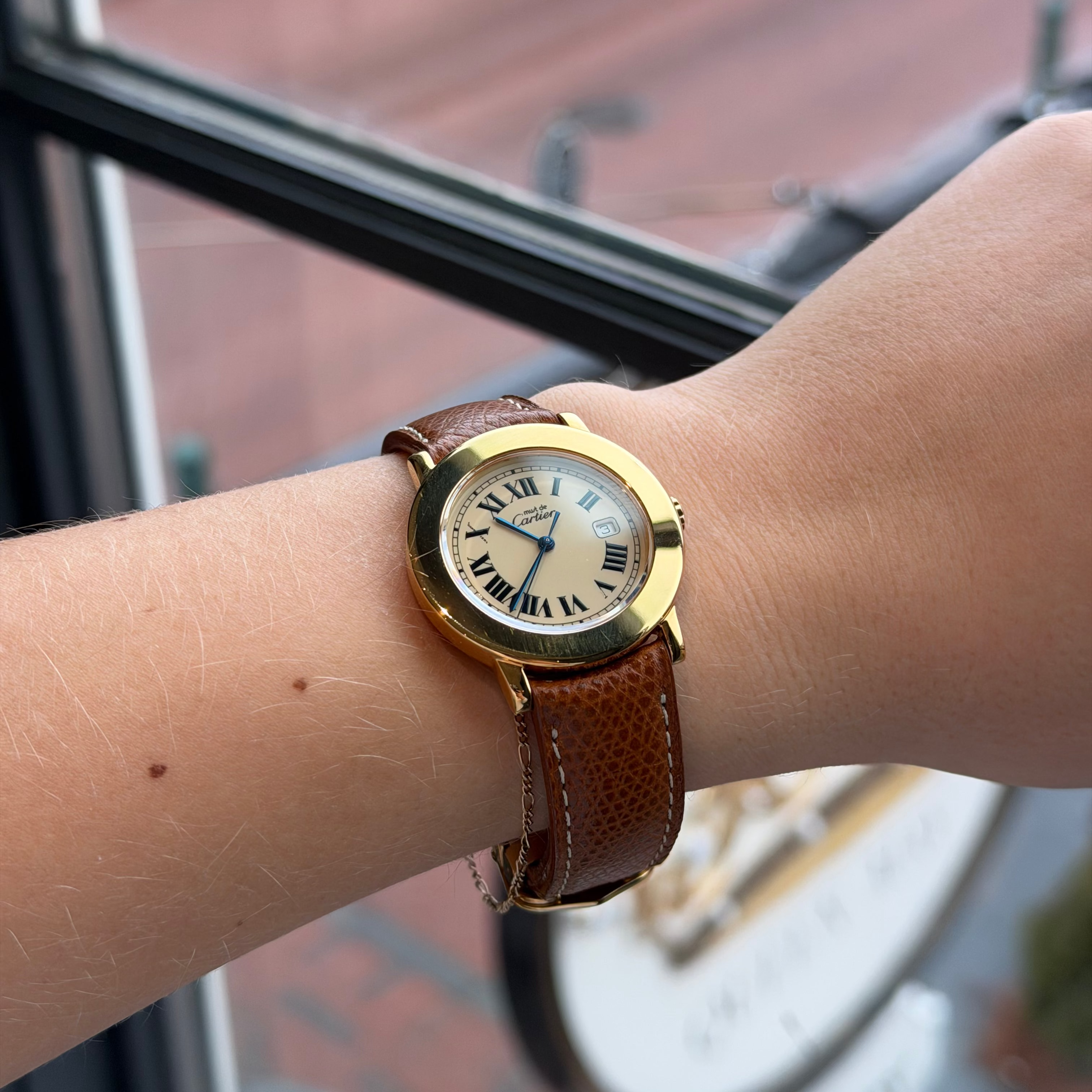 Cartier Ronde Must De Cartier Gold Plated 32.5mm Ref W1006822 With Box and Papers - Queen May