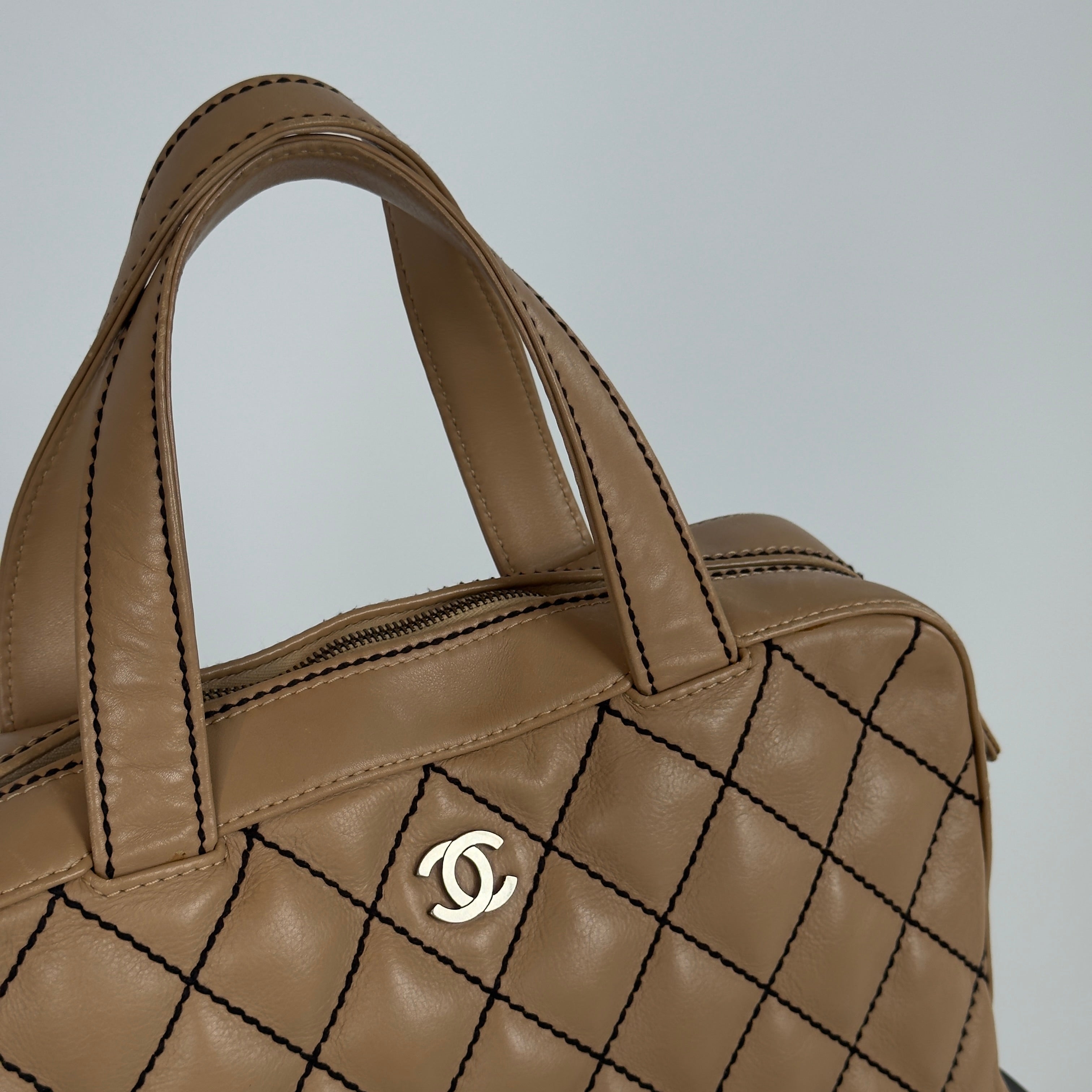 Vintage Chanel Surpique Bowler Bag - Queen May