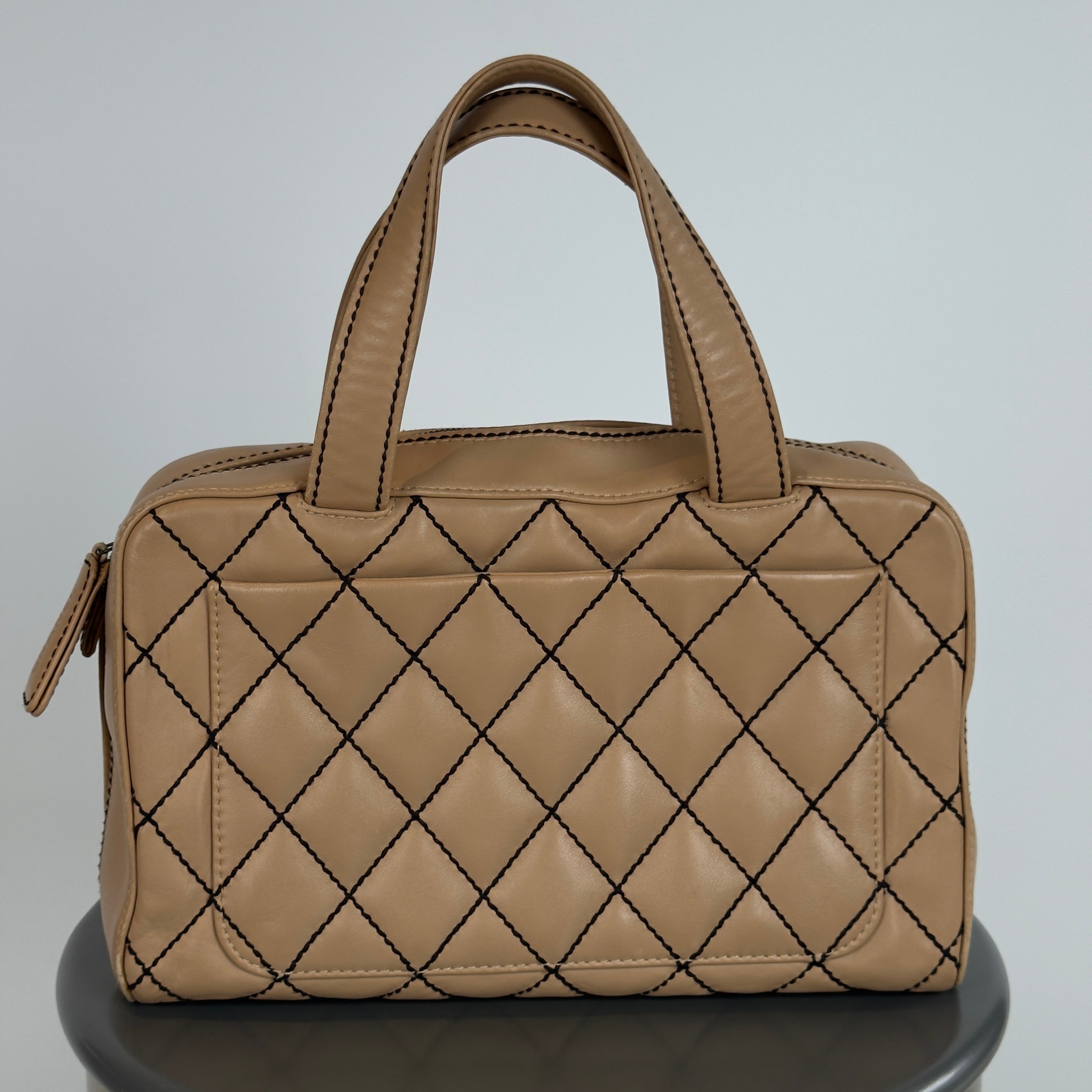 Vintage Chanel Surpique Bowler Bag - Queen May