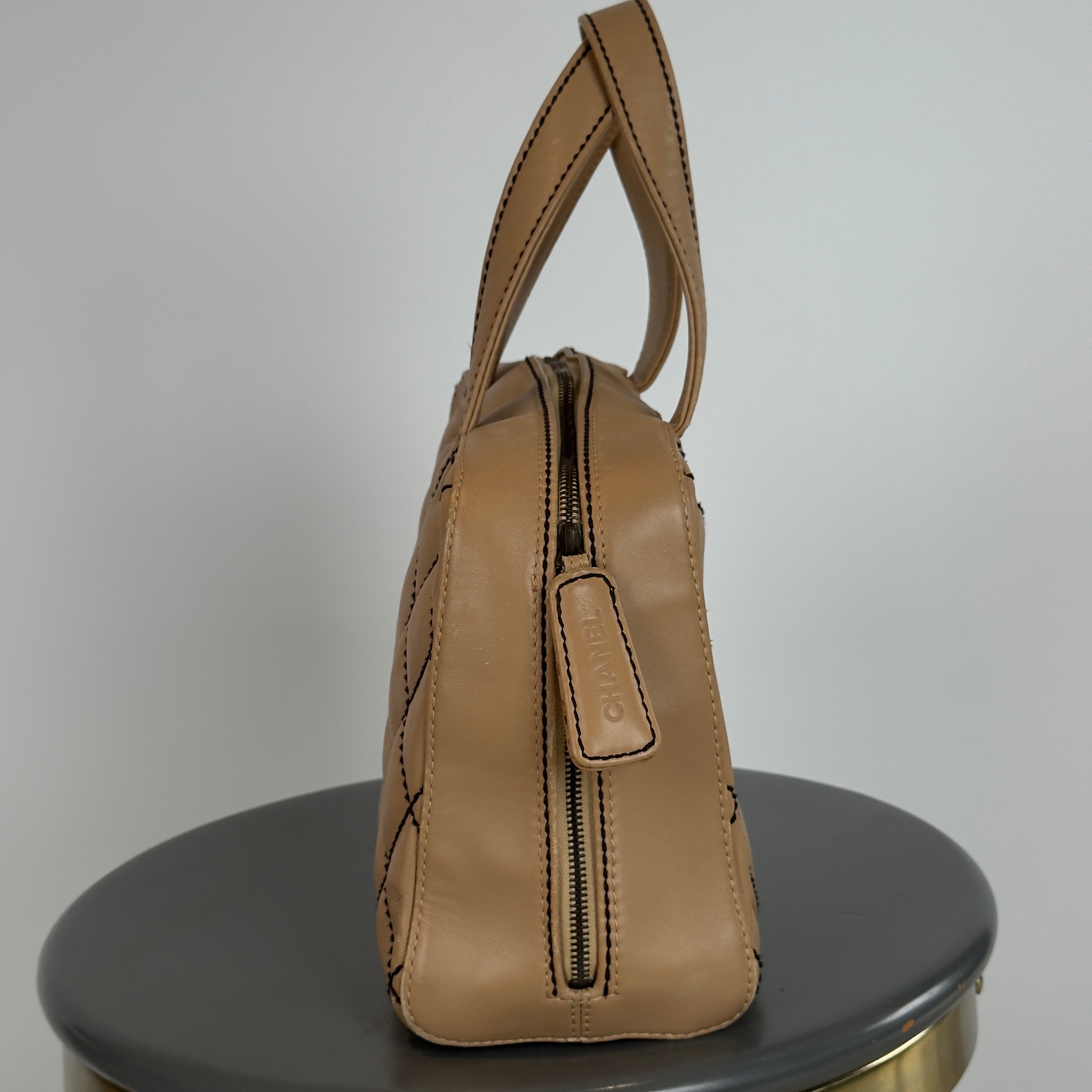 Vintage Chanel Surpique Bowler Bag - Queen May