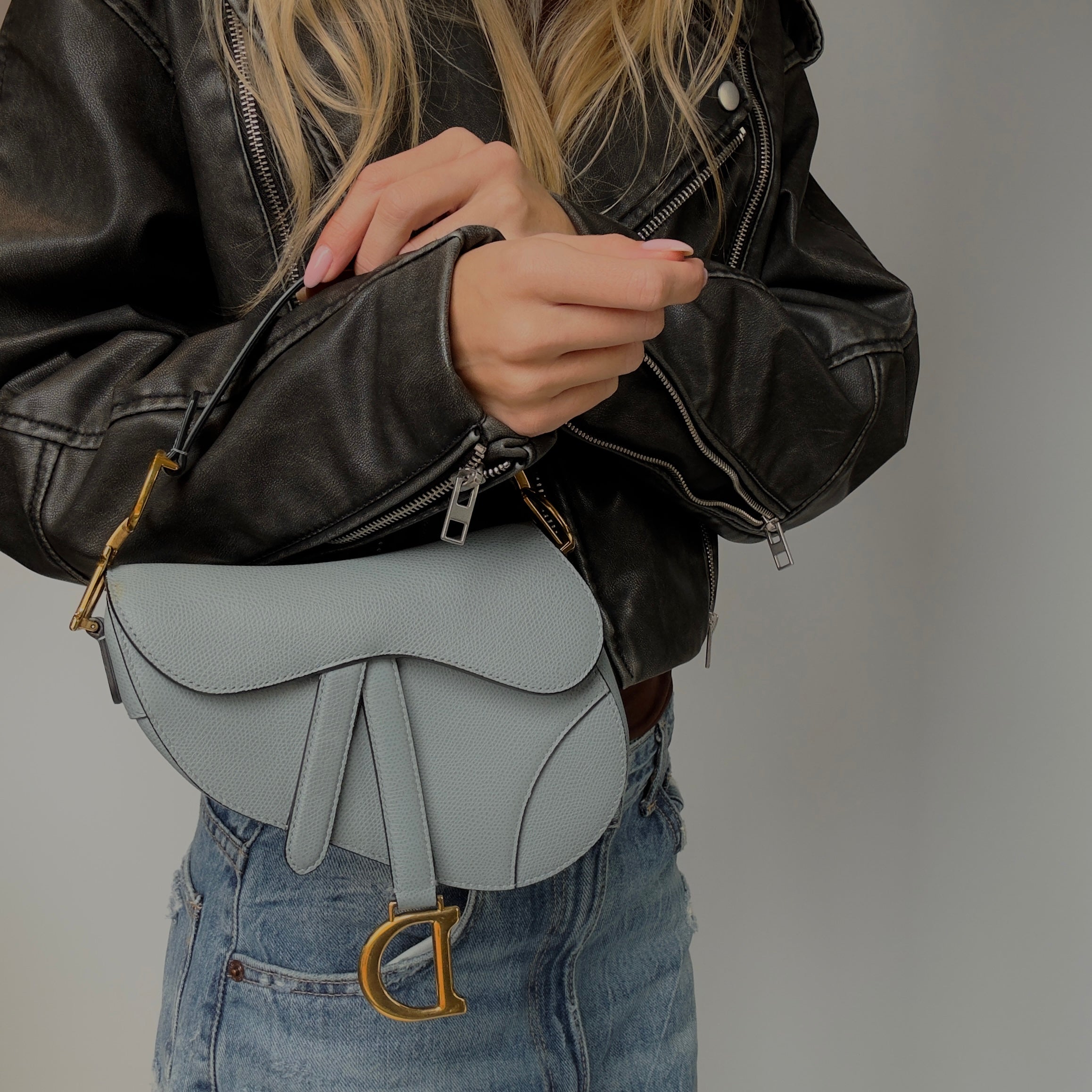 Christian Dior Leather Mini Saddle Bag - Queen May