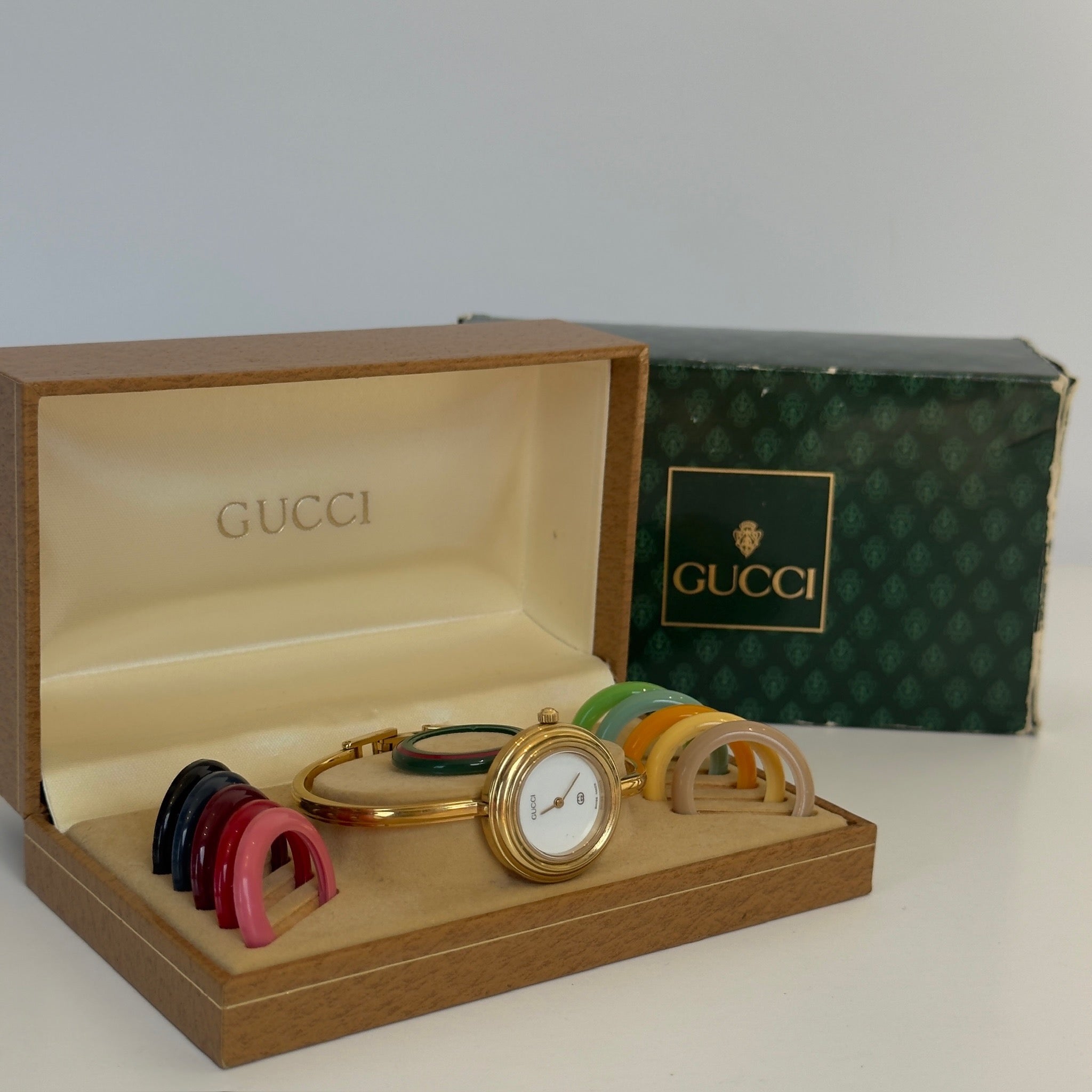 Vintage Gucci Interchangeable Bezel Bangle Watch - Queen May