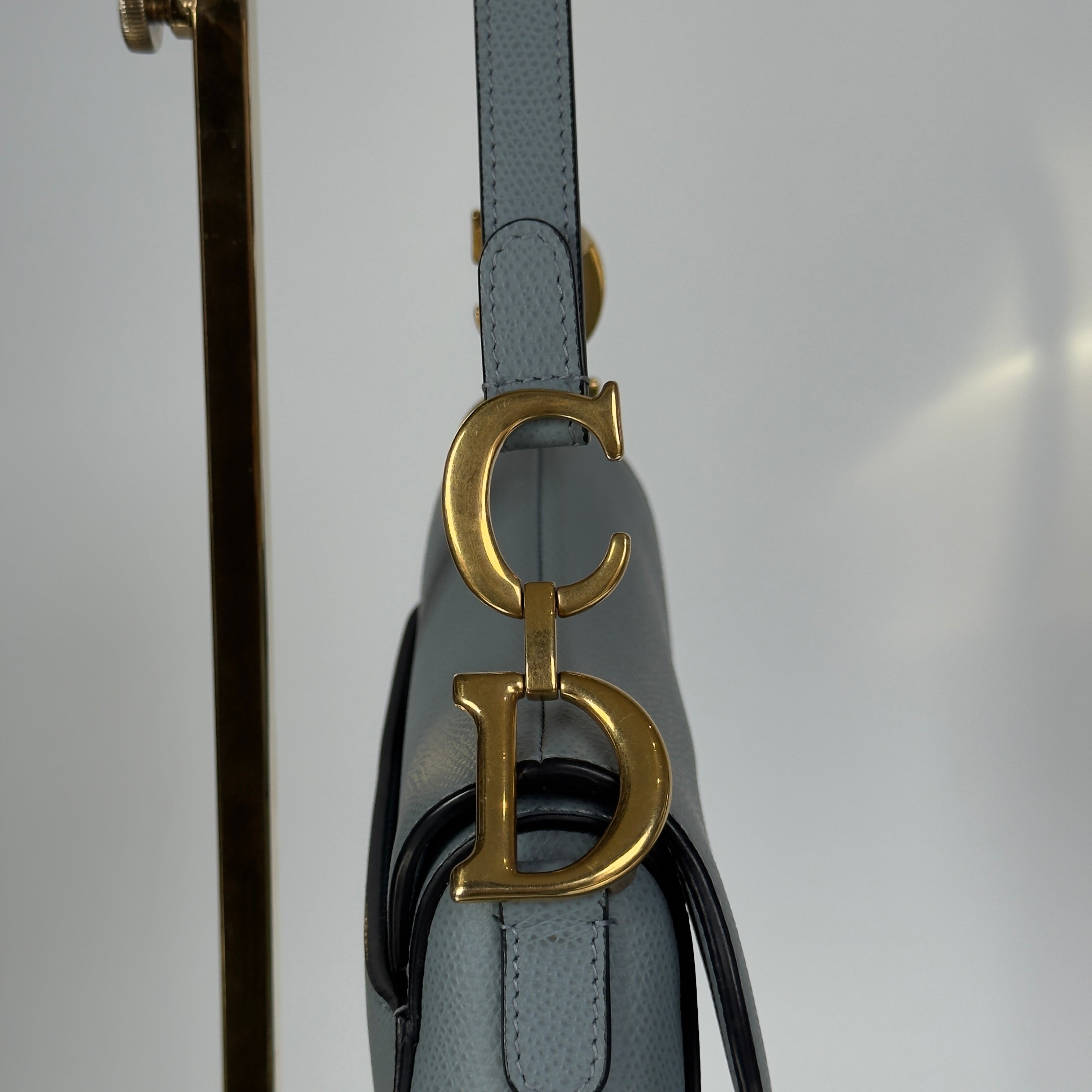 Christian Dior Leather Mini Saddle Bag - Queen May