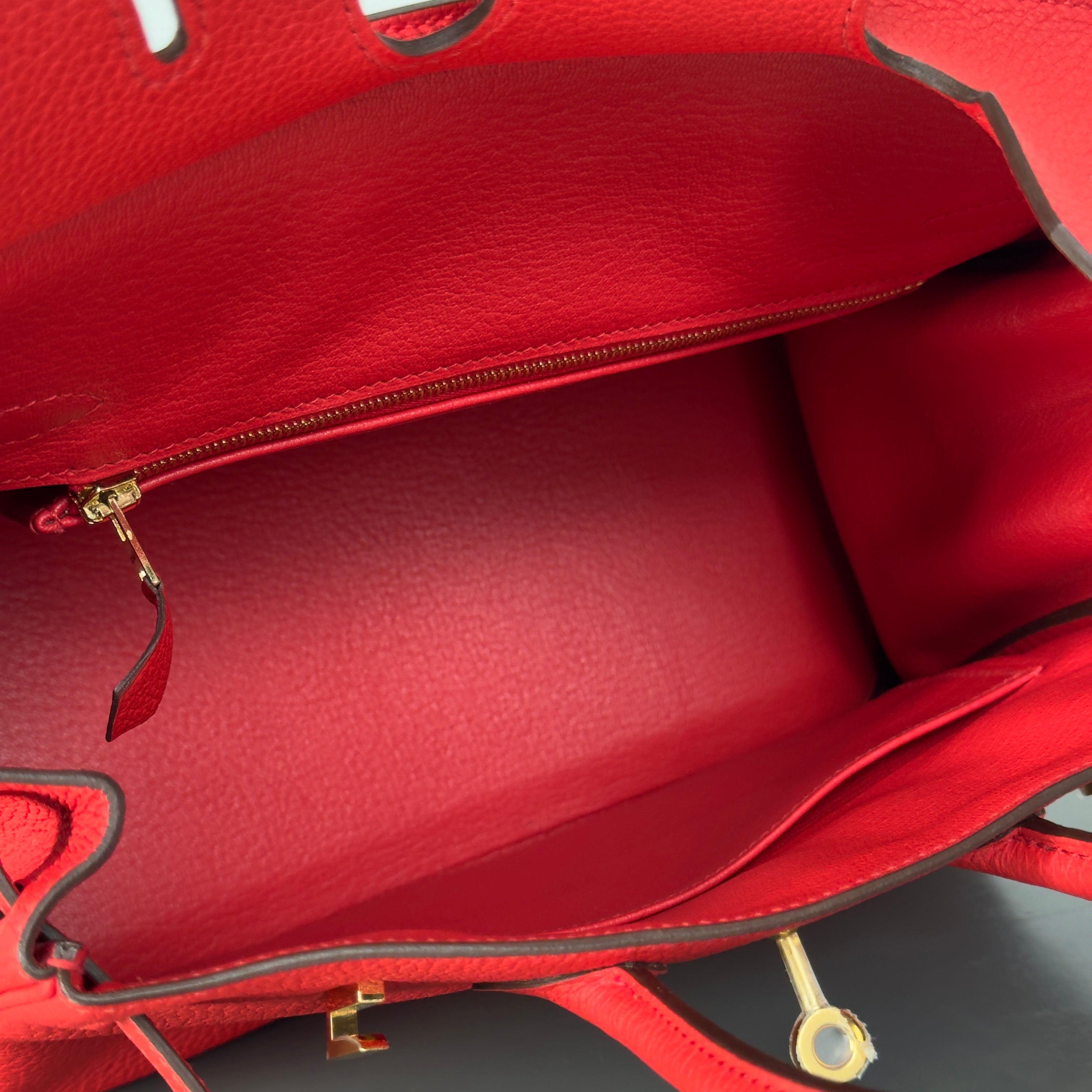 Hermes Birkin 25 Rouge De Coeur Togo Gold Toned Hardware - Queen May