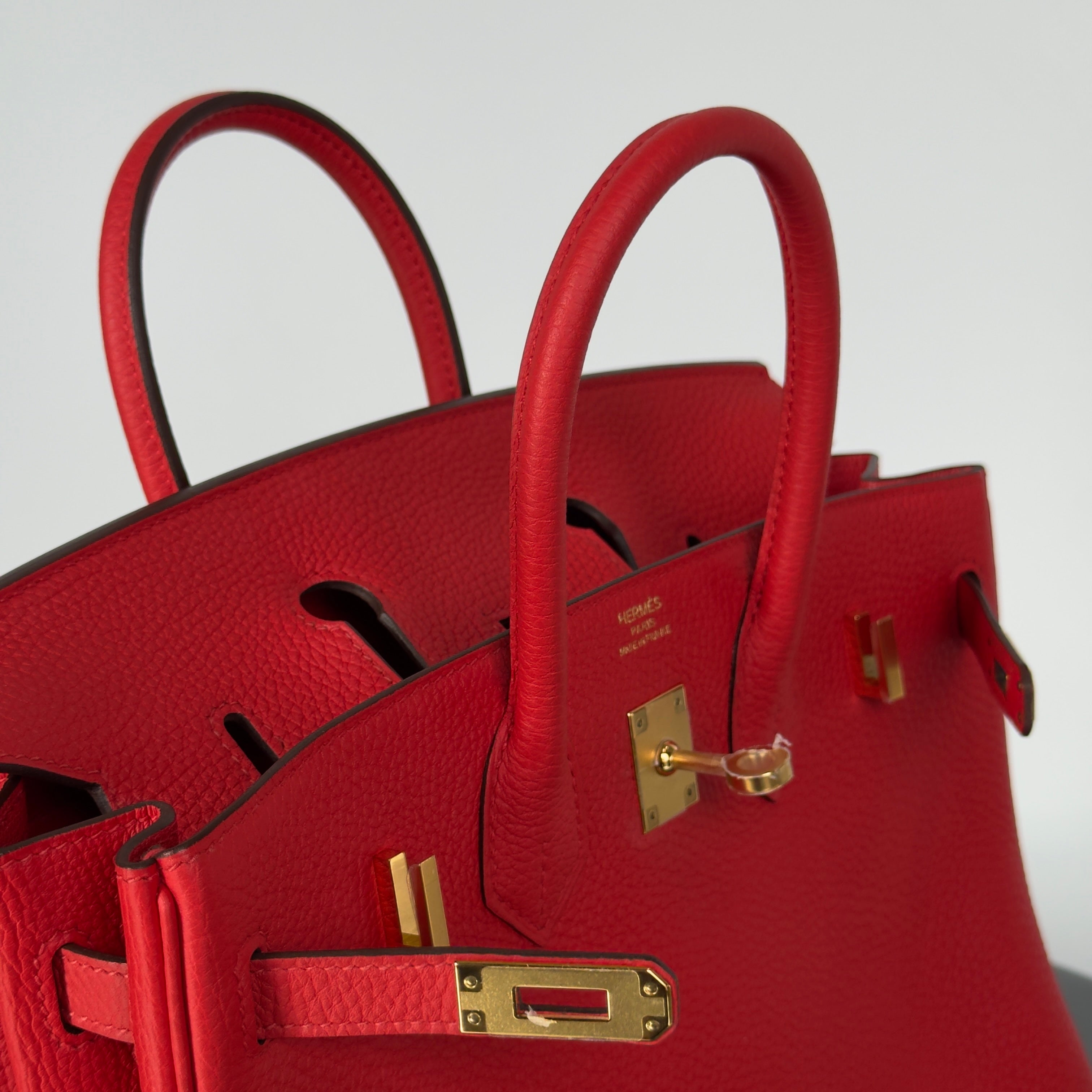 Hermes Birkin 25 Rouge De Coeur Togo Gold Toned Hardware - Queen May