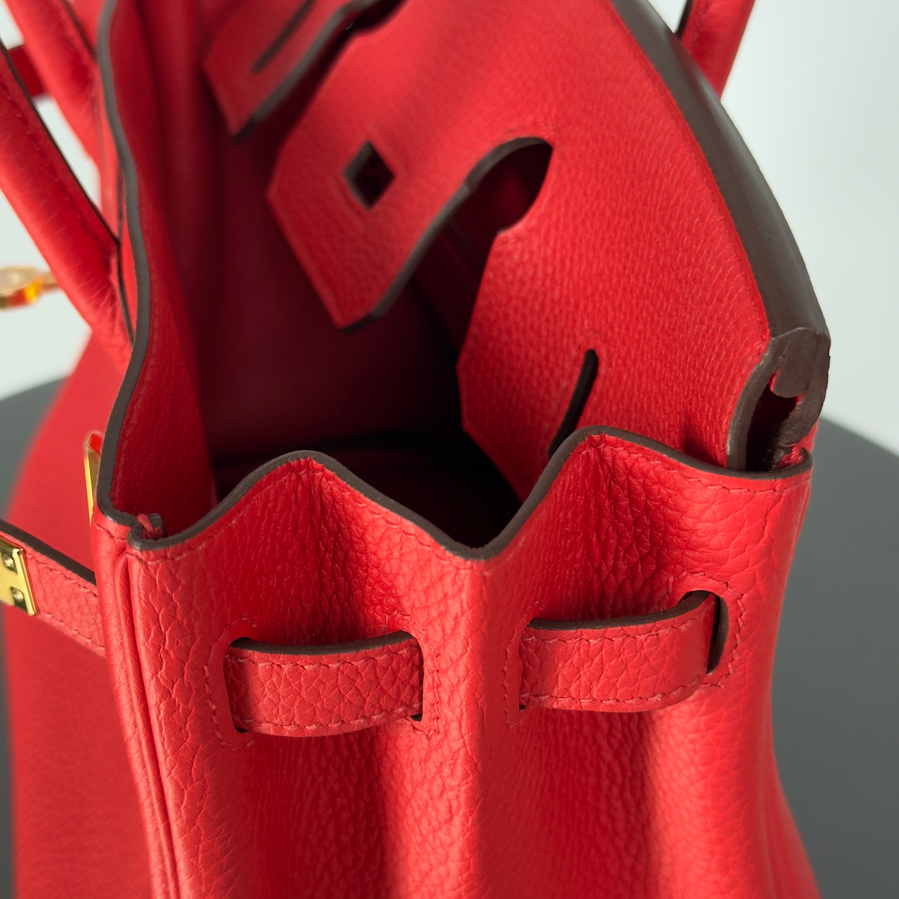 Hermes Birkin 25 Rouge De Coeur Togo Gold Toned Hardware - Queen May