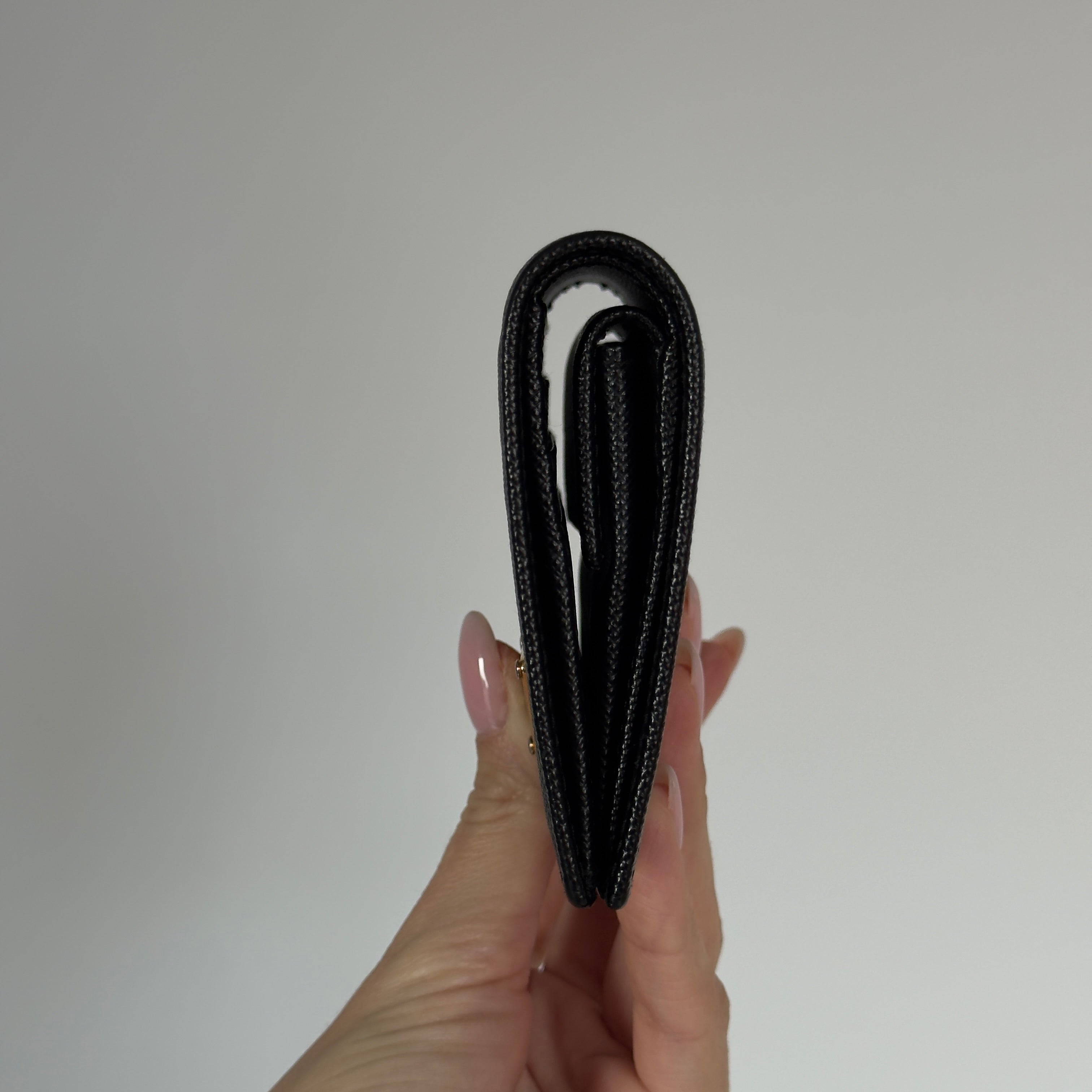 Prada Triangle Logo Saffiano Leather Wallet - Queen May