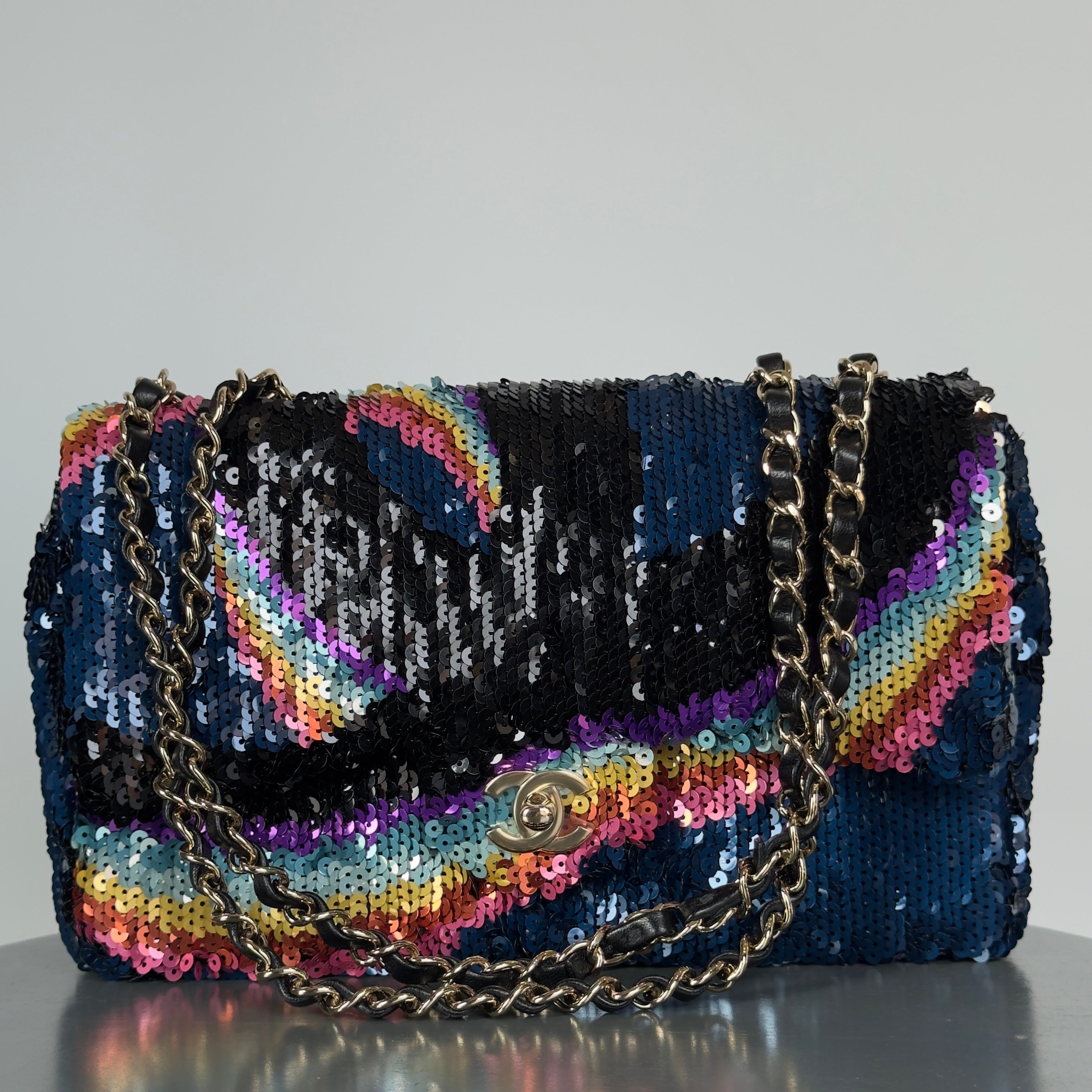 Chanel Rainbow Sequin 2021 Flap Bag - Queen May