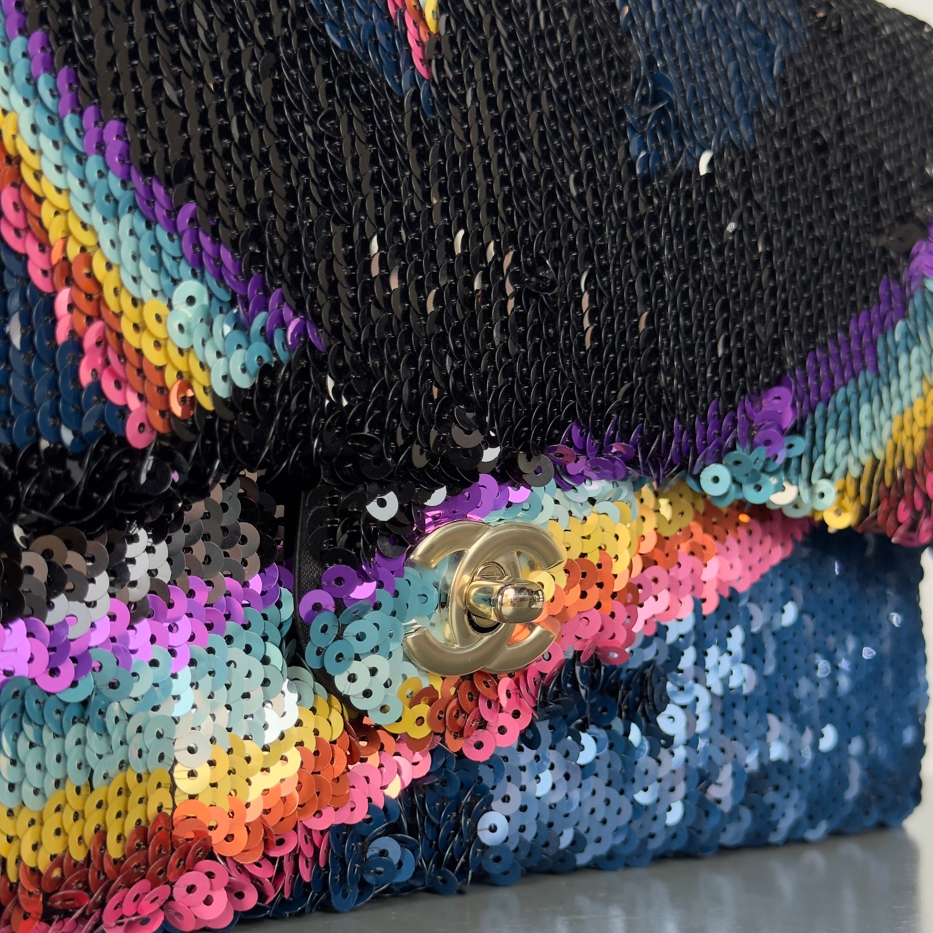 Chanel Rainbow Sequin 2021 Flap Bag - Queen May