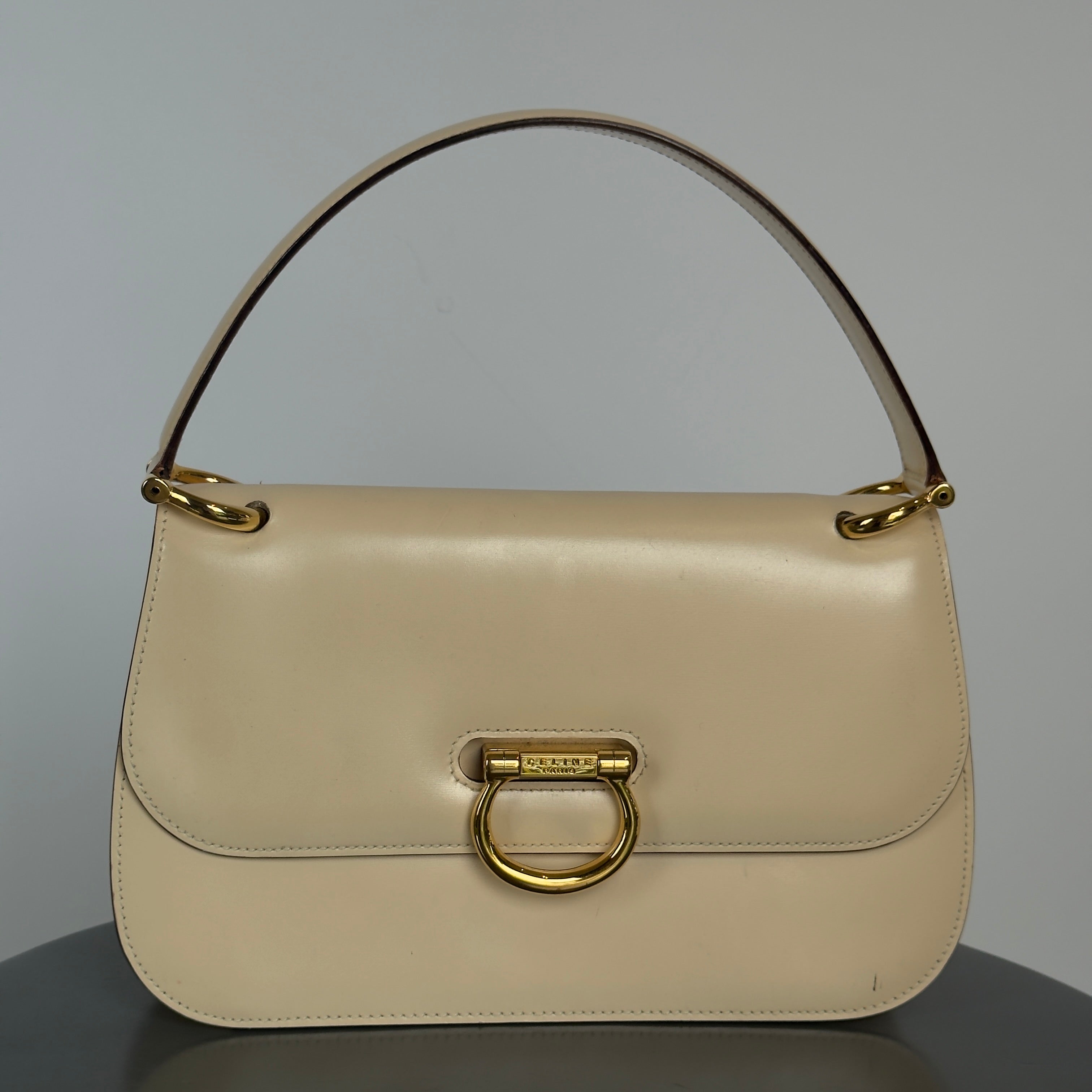 Celine Gancini Beige Leather Bag - Queen May
