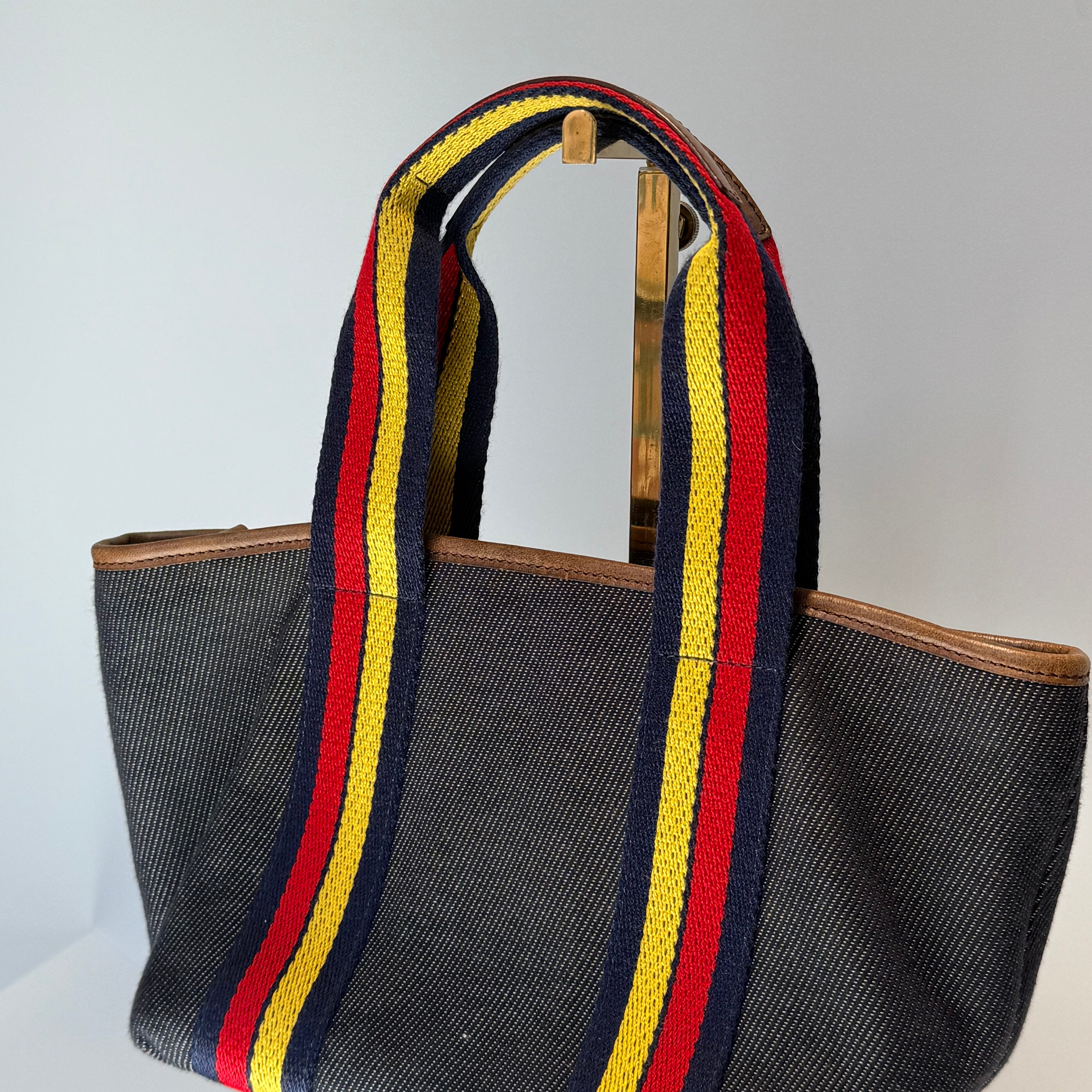Fendi Lock Shopping Tote Denim Mini Blue - Queen May