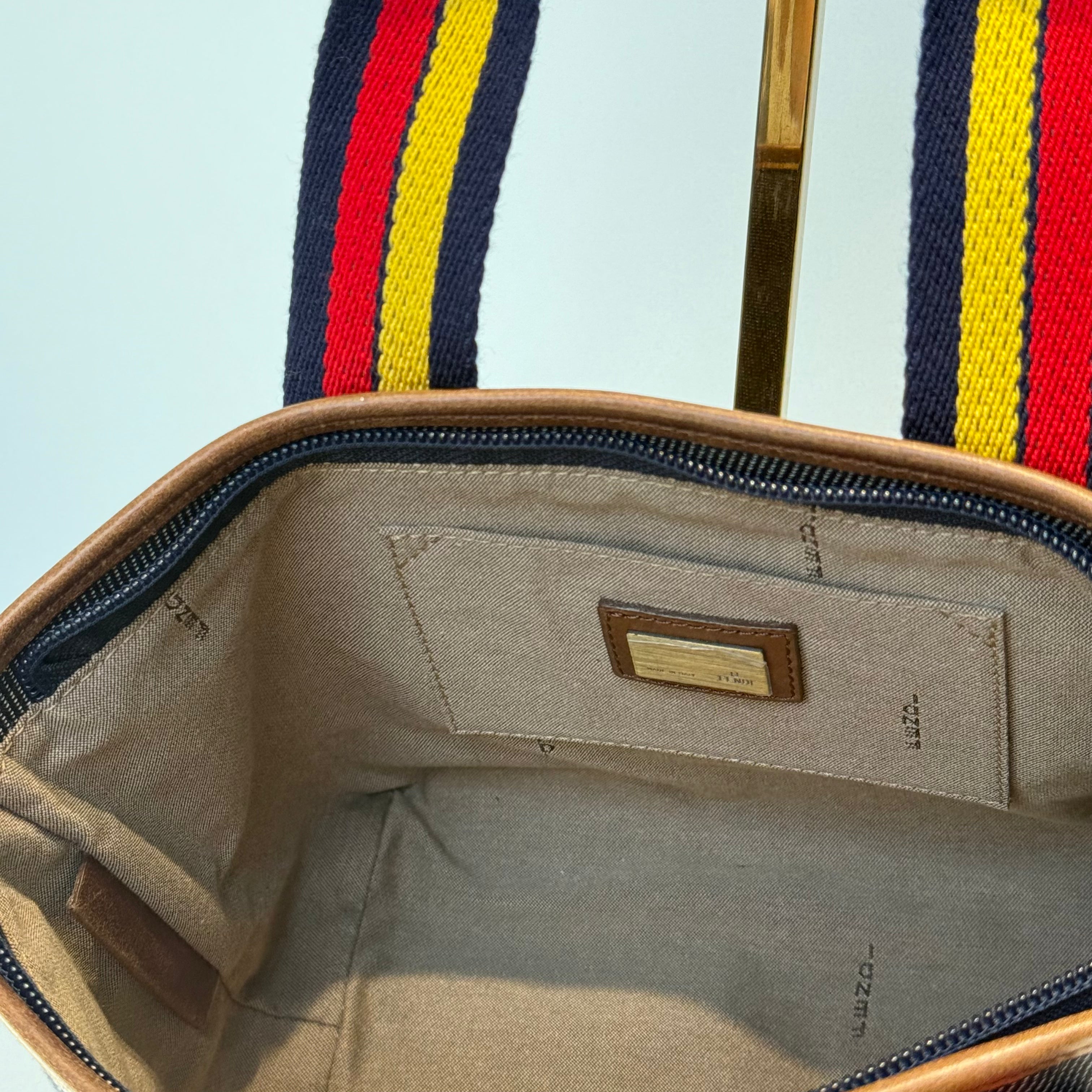 Fendi Lock Shopping Tote Denim Mini Blue - Queen May