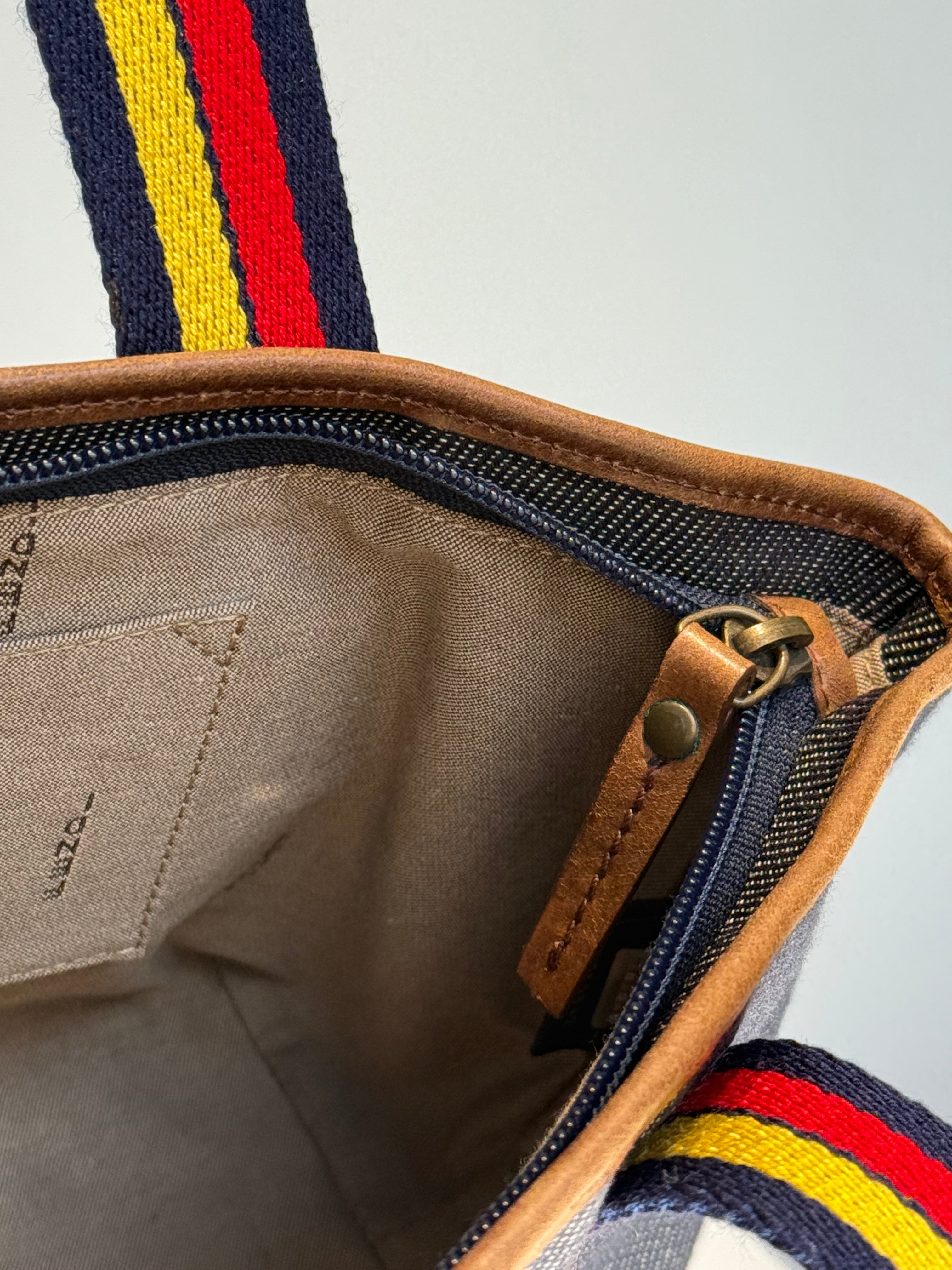 Fendi Lock Shopping Tote Denim Mini Blue - Queen May