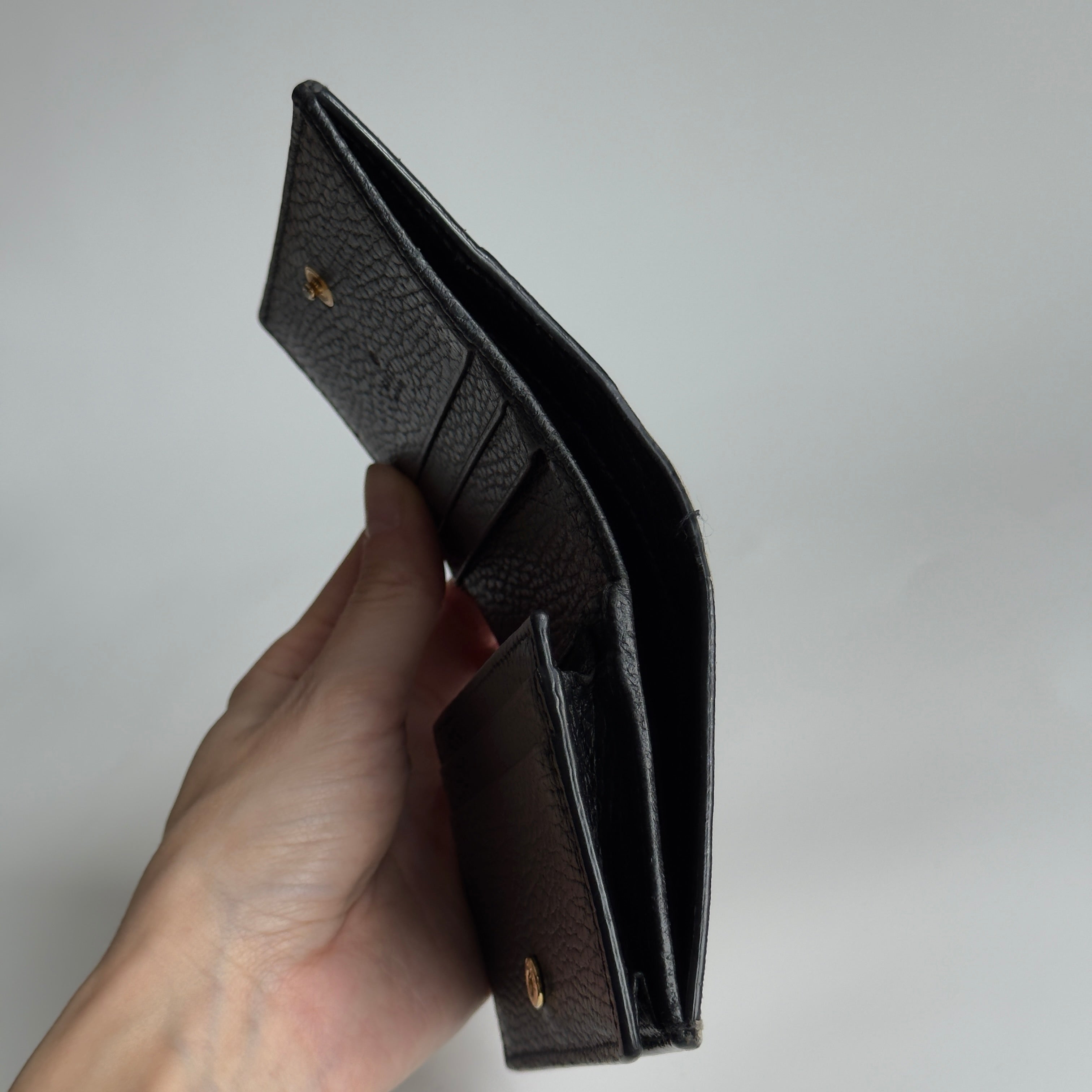 Gucci GG Marmont Bi-Color Card Case Wallet In Black Leather - Queen May