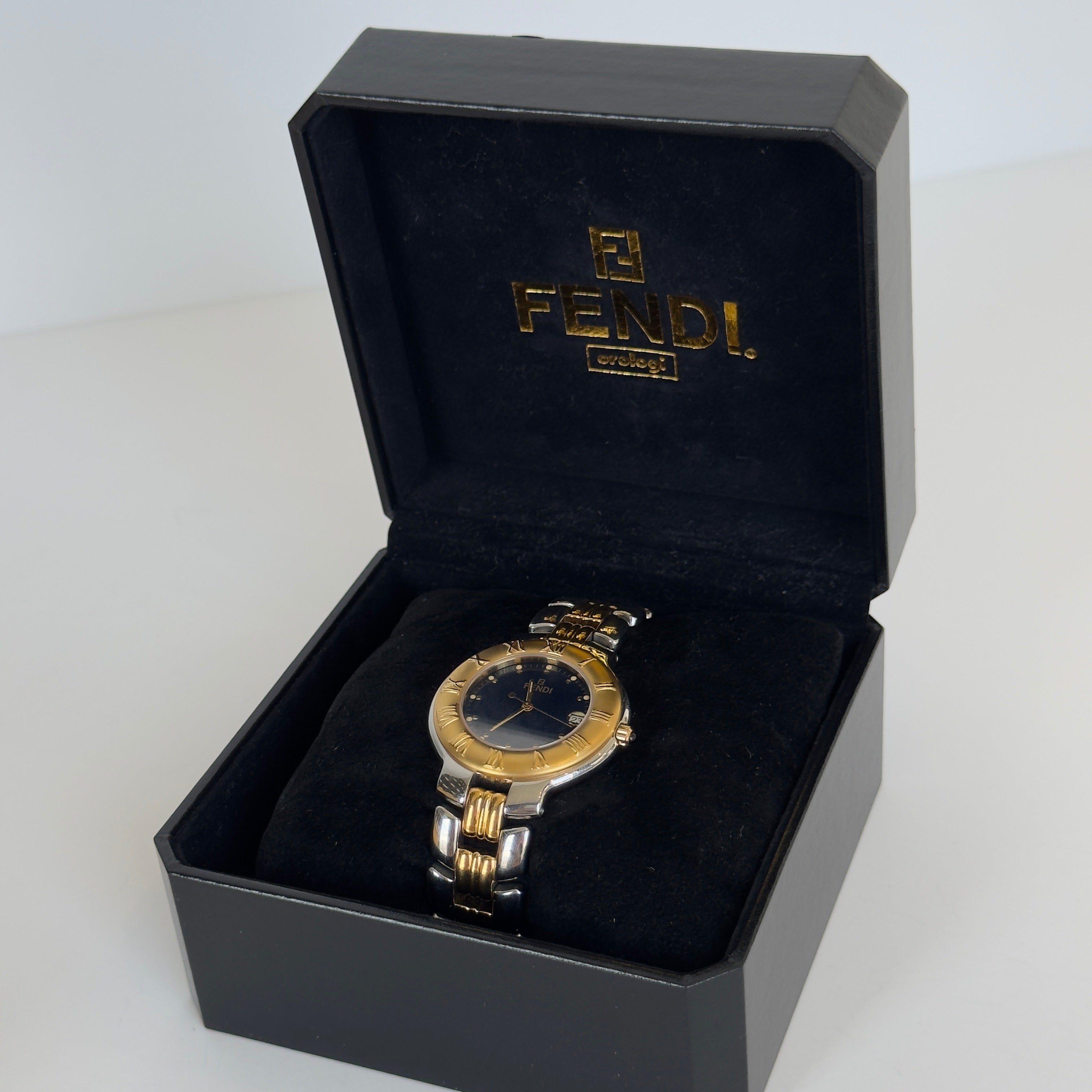 Fendi 900L Blue Dial Two Tone Watch - Queen May