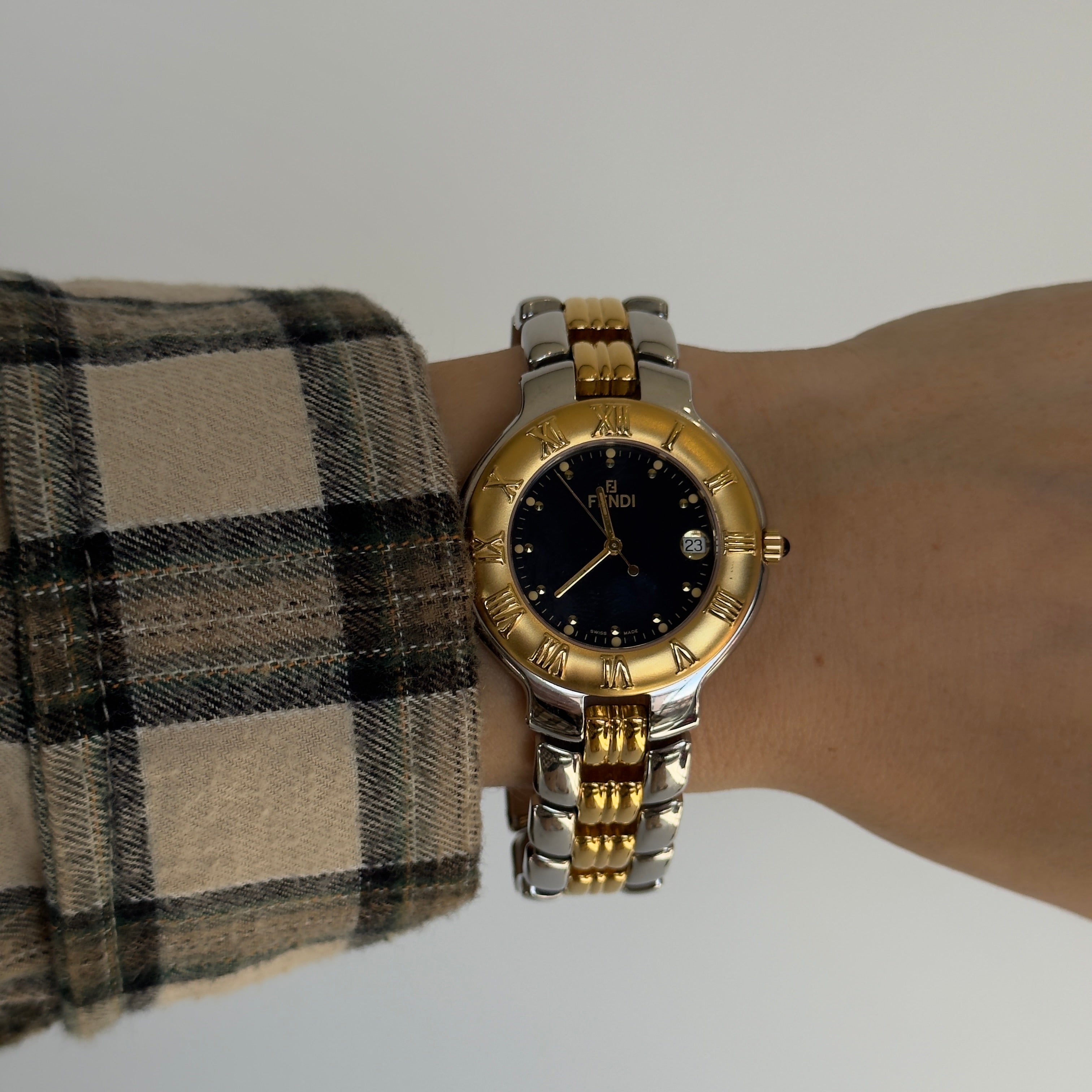 Fendi 900L Blue Dial Two Tone Watch - Queen May