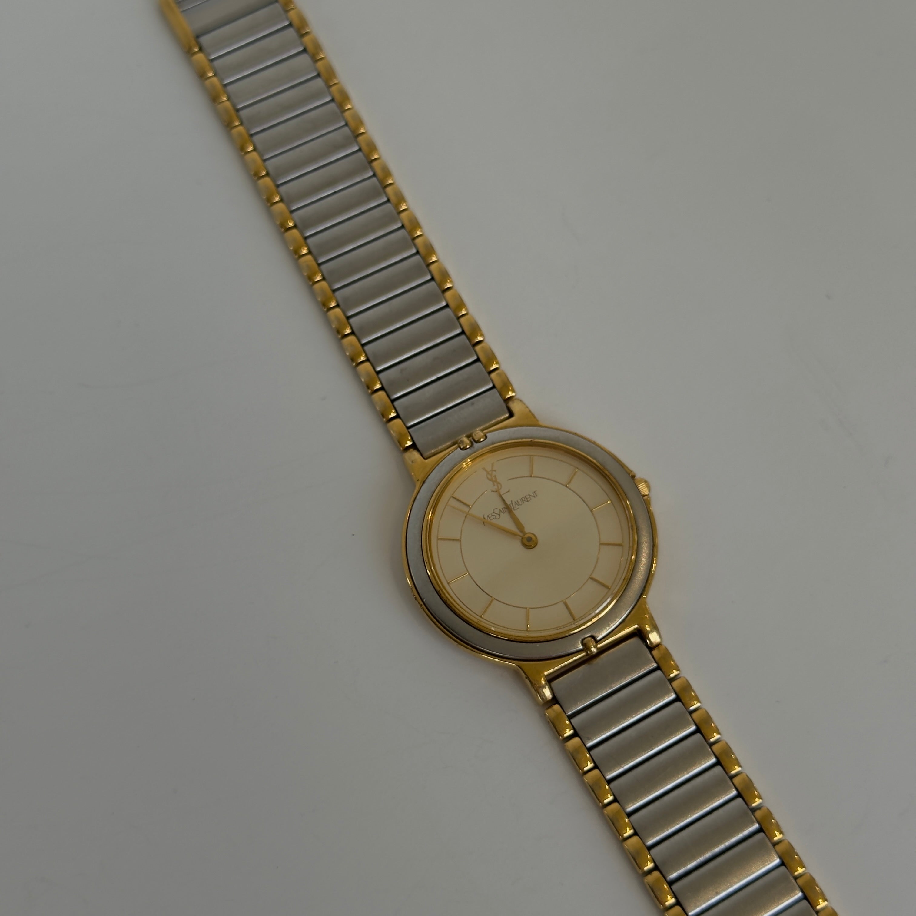 Vintage Yves Saint Laurent Two Tone Watch - Queen May