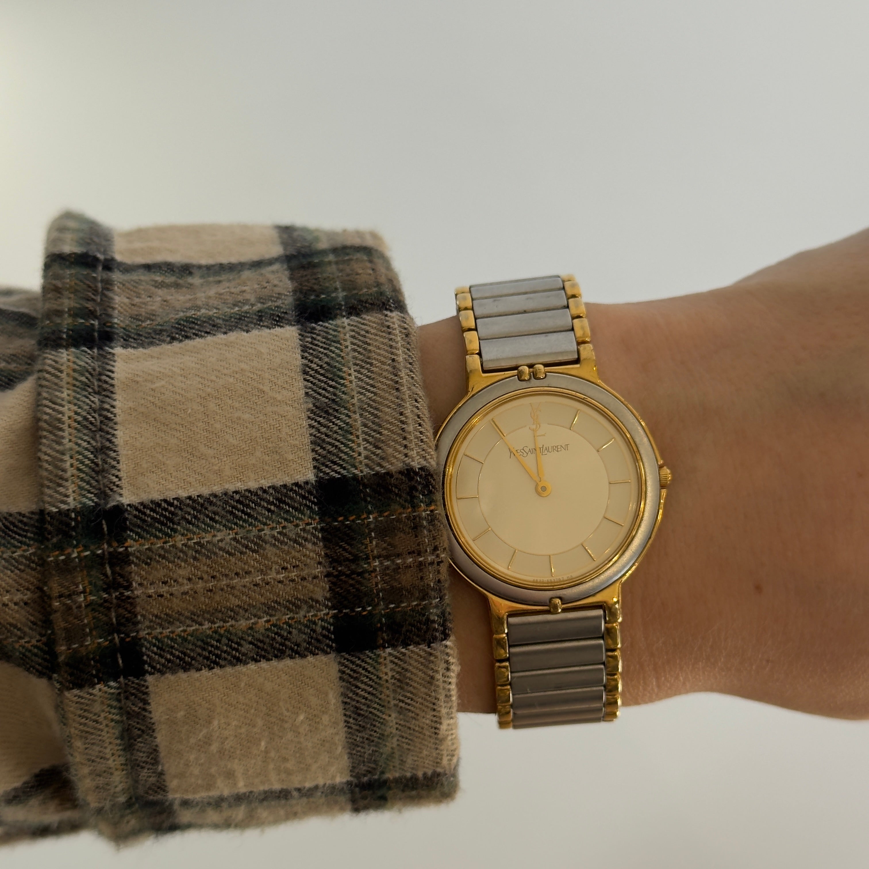 Vintage Yves Saint Laurent Two Tone Watch - Queen May