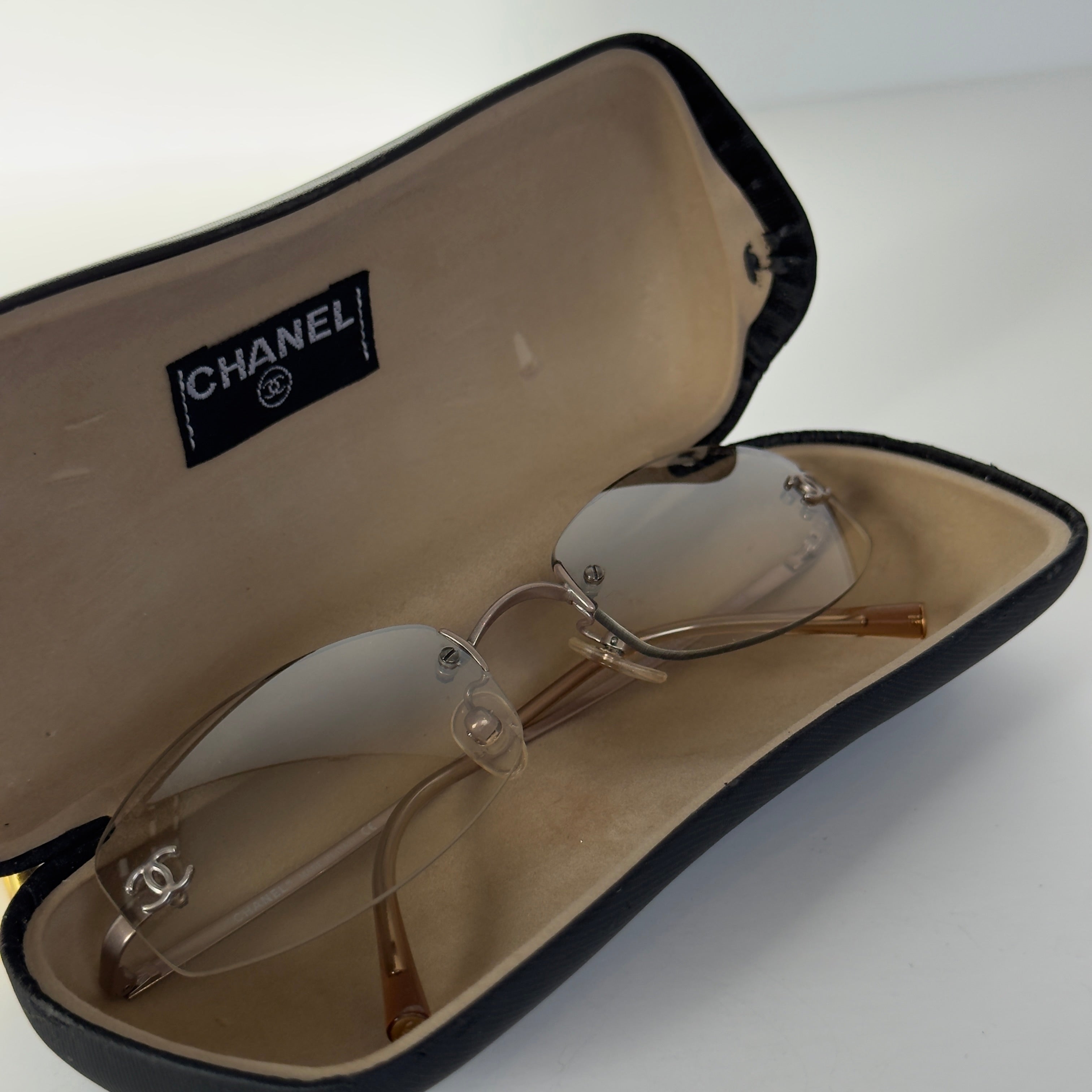 Vintage Chanel Rimless Wire Frame Sunglasses - Queen May