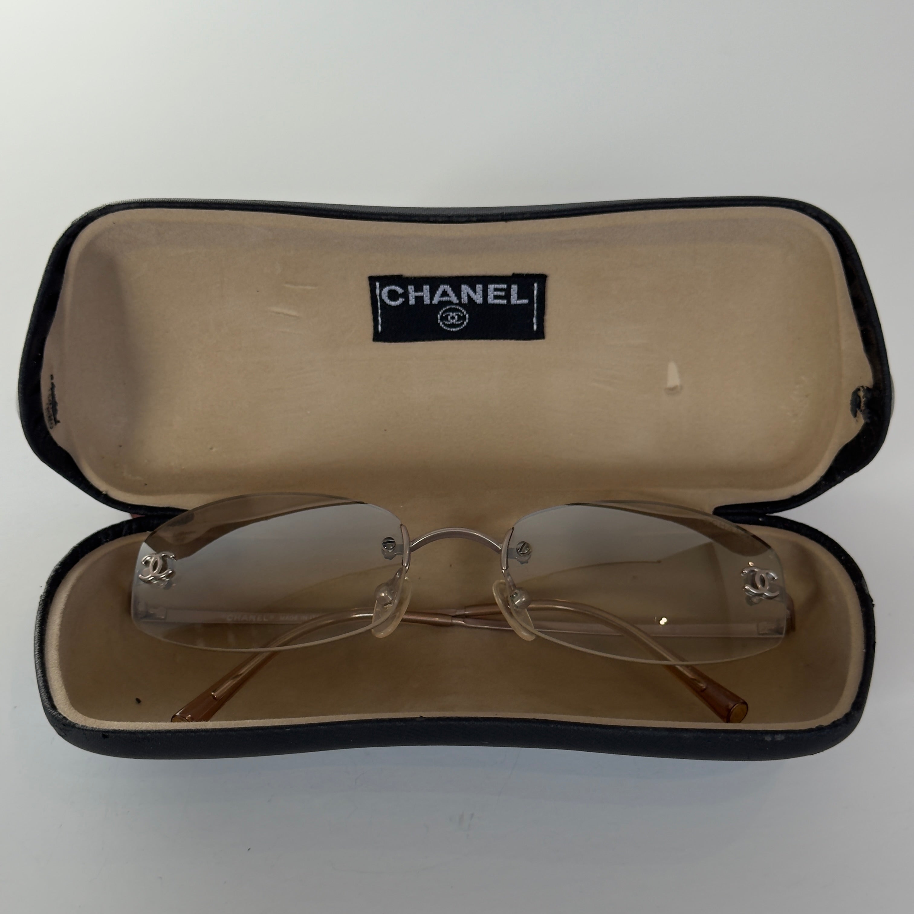 Vintage Chanel Rimless Wire Frame Sunglasses - Queen May