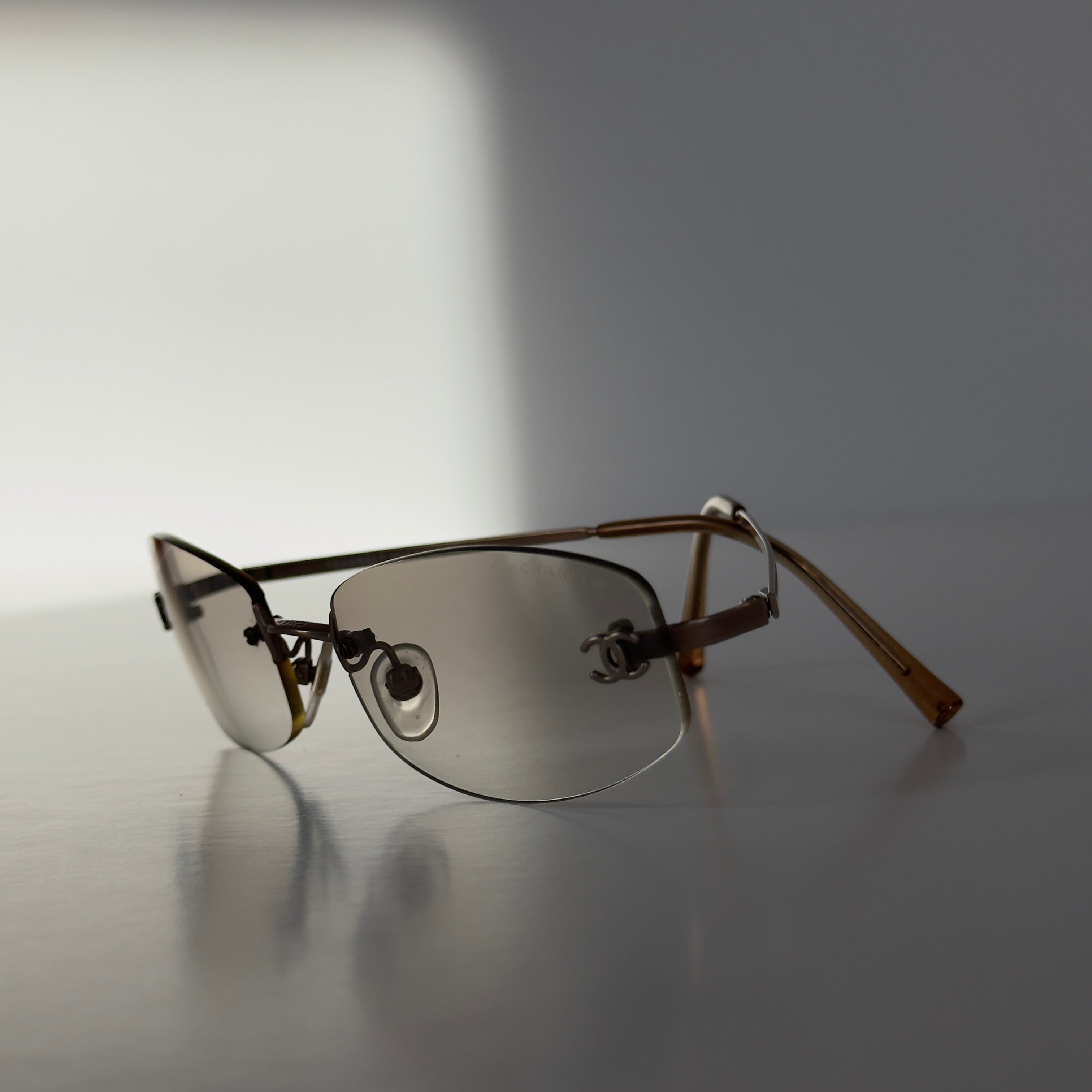 Vintage Chanel Rimless Wire Frame Sunglasses - Queen May