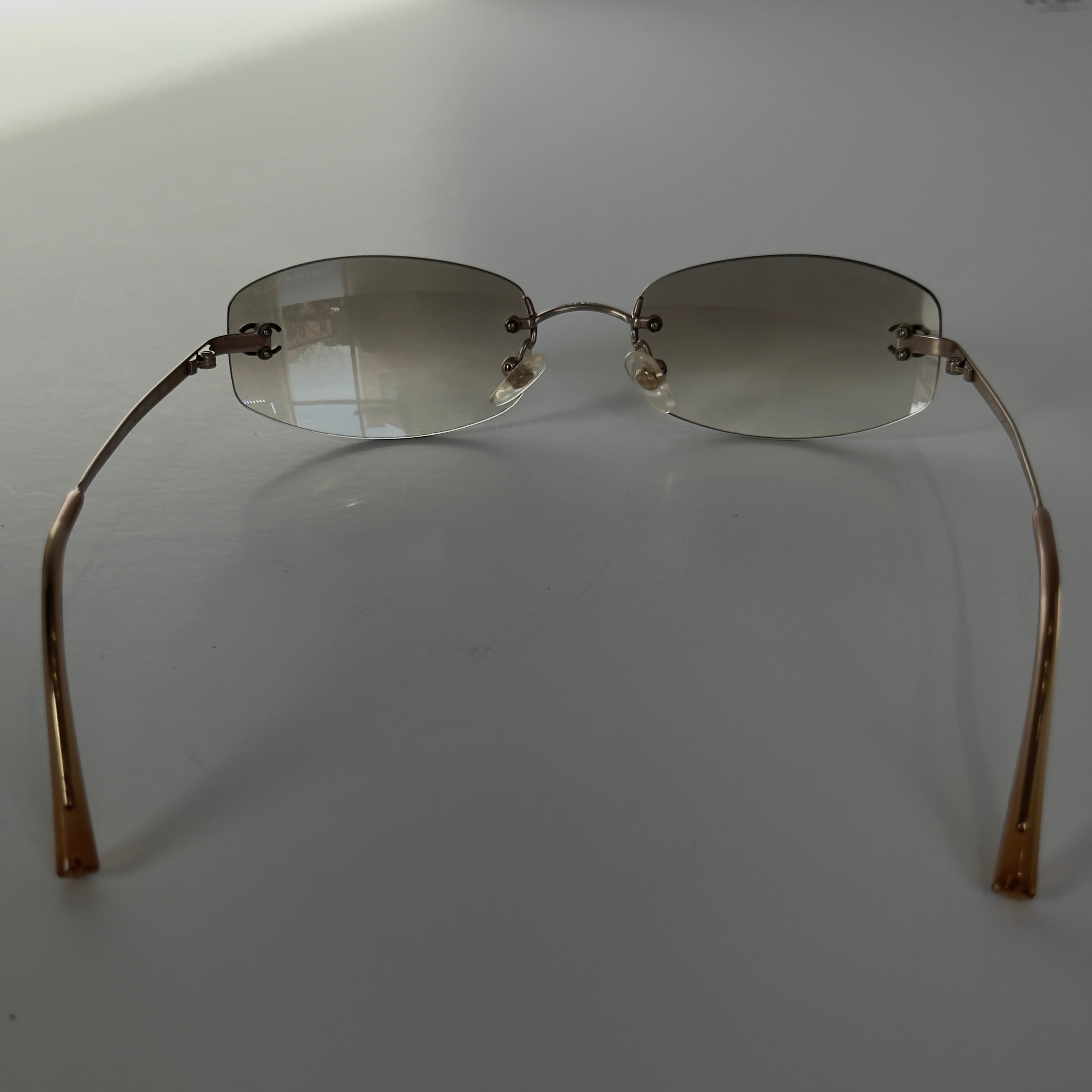 Vintage Chanel Rimless Wire Frame Sunglasses - Queen May